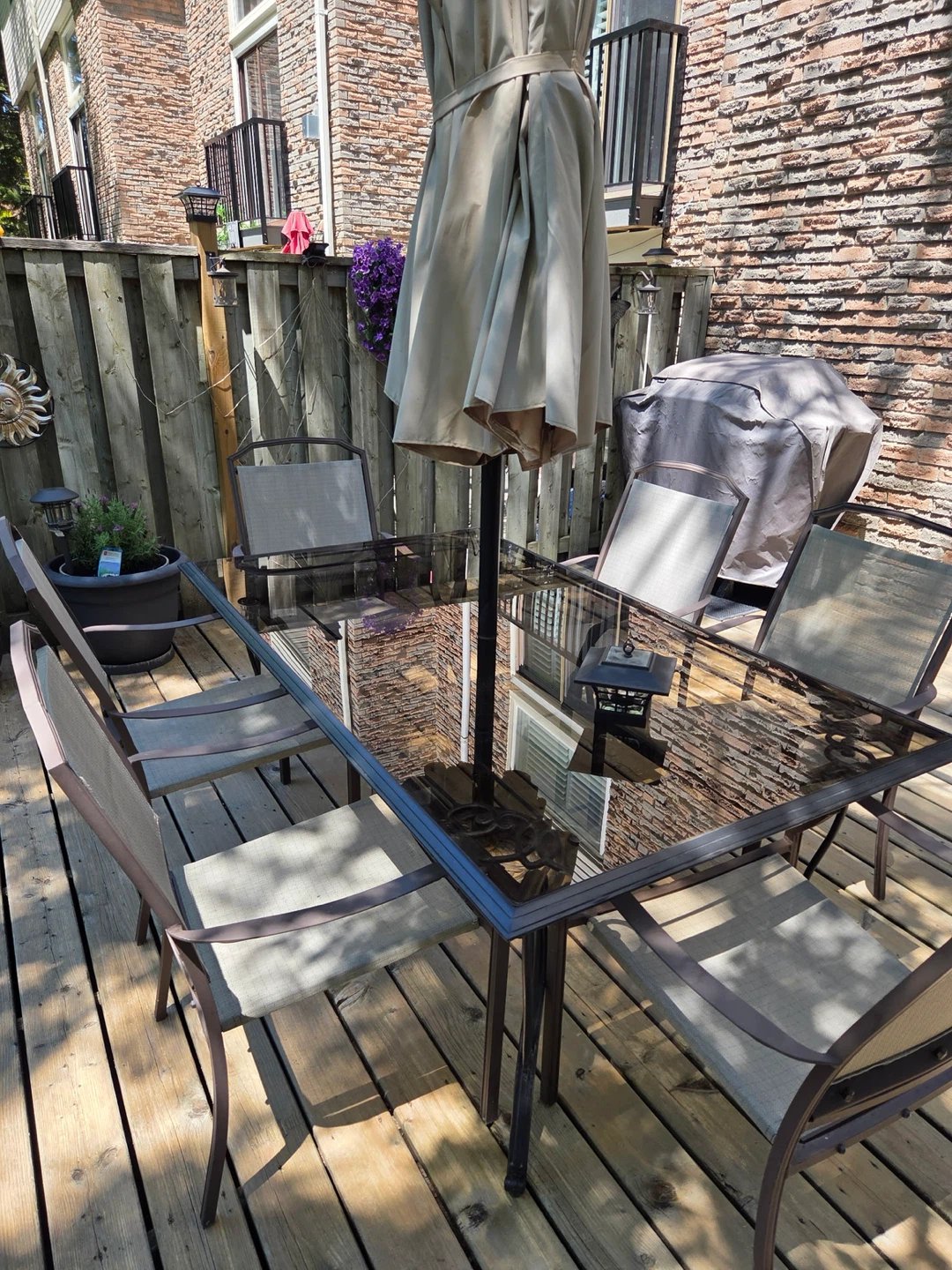 Wrought Iron Patio Dining Set - Table and 6 Chairs - photo 5