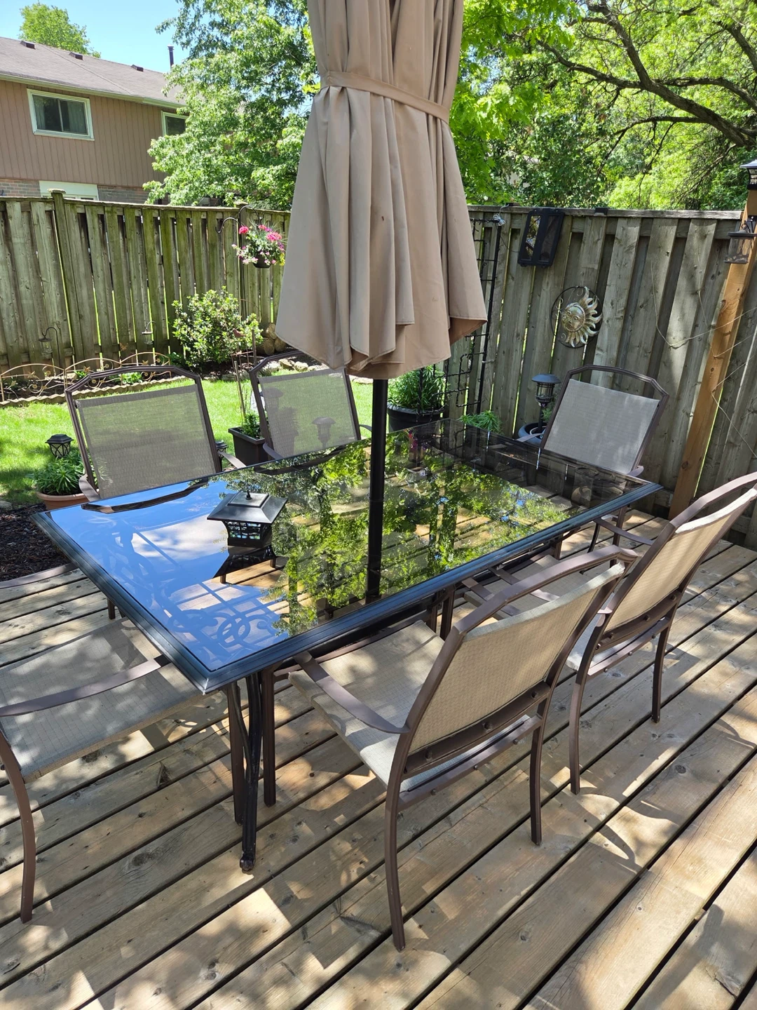 Wrought Iron Patio Dining Set - Table and 6 Chairs - photo 3