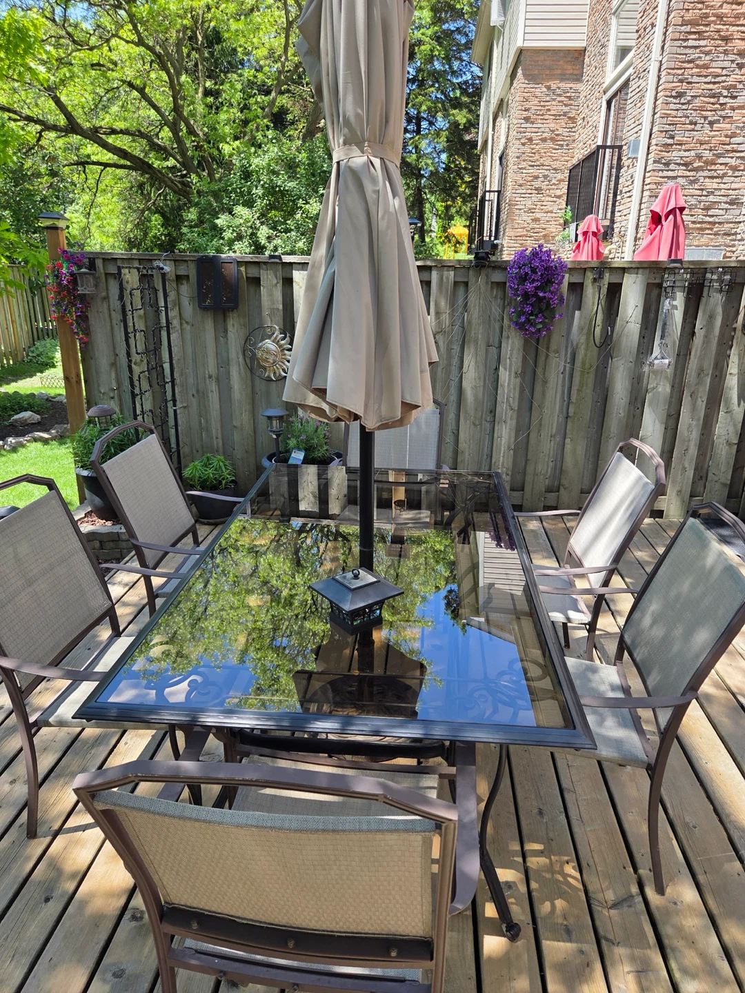 Wrought Iron Patio Dining Set - Table and 6 Chairs - photo 4