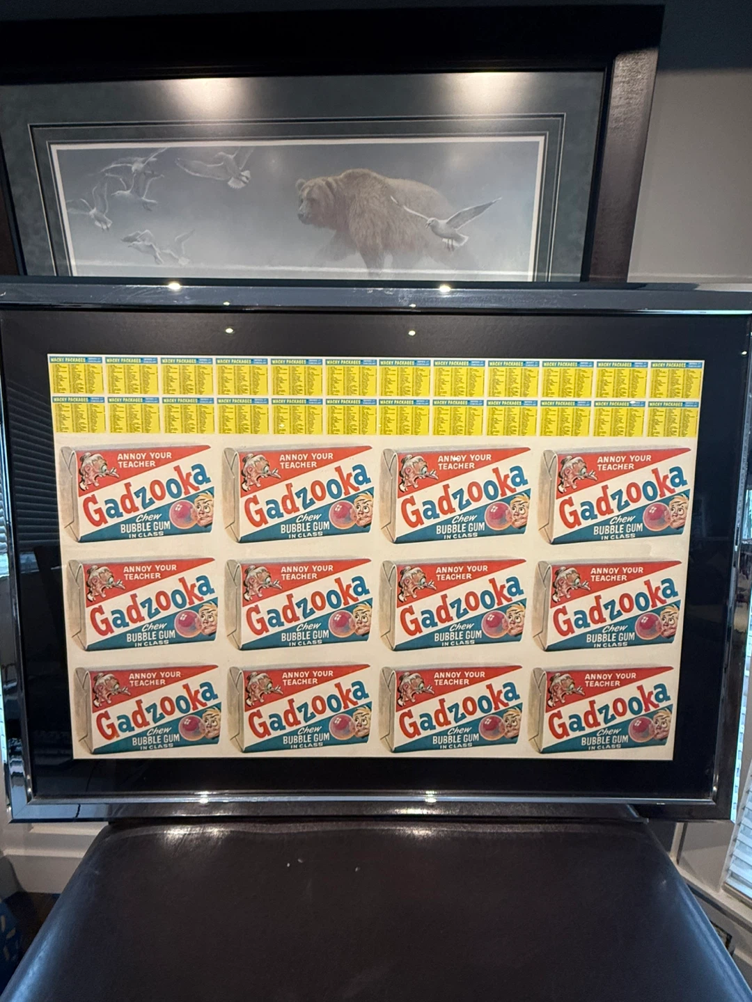 Two Framed uncut sheets of wacky pack stickers - photo 2