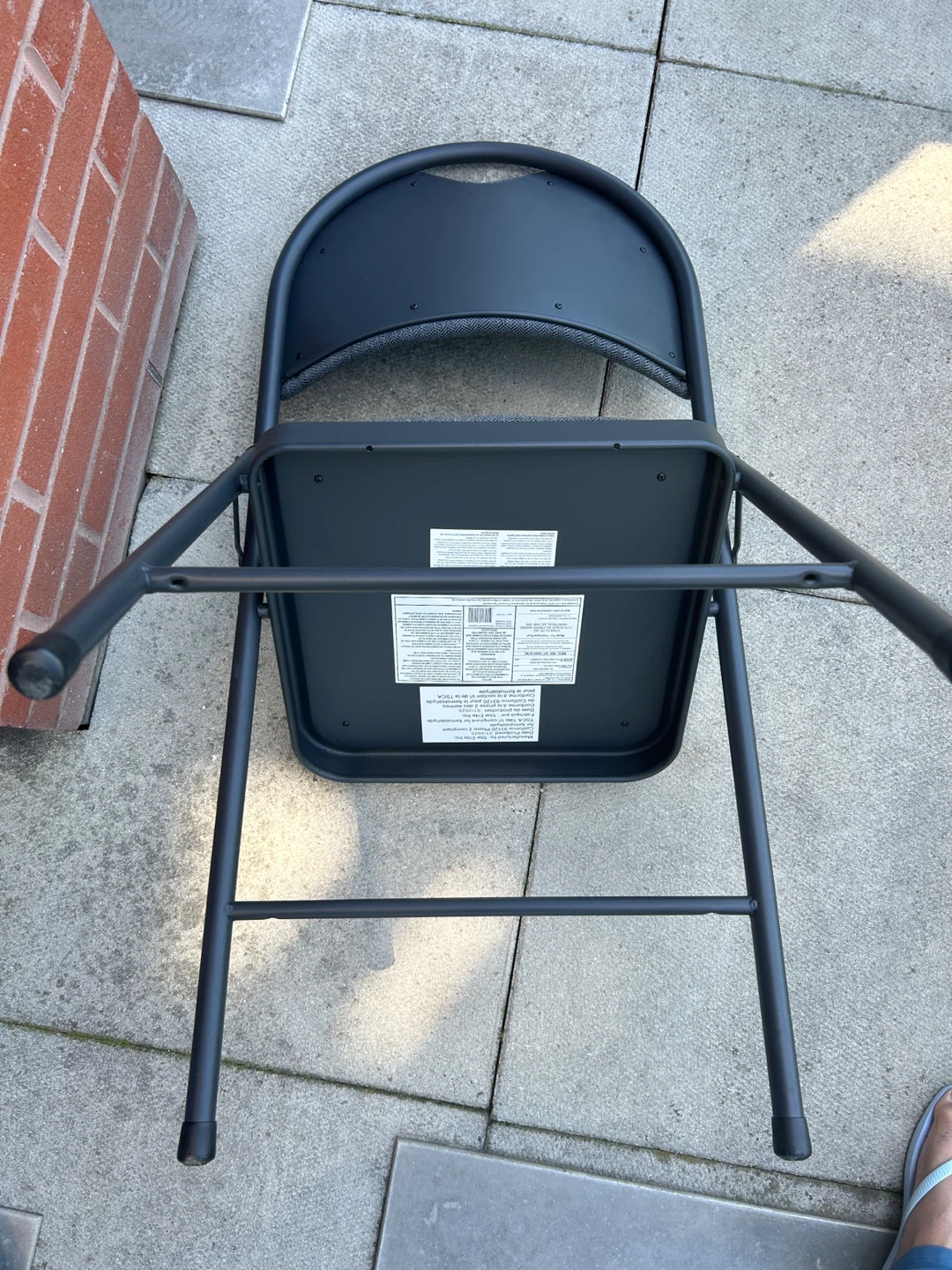 Black Folding Chair with Padded Seat and Back - photo 4