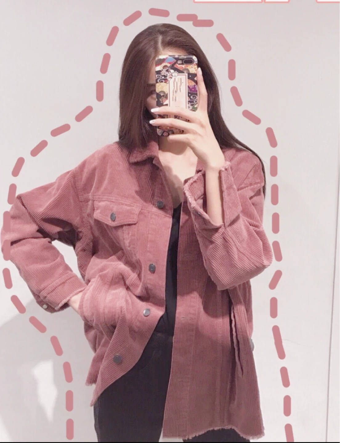 Zara Pink Corduroy Jacket - Size Medium