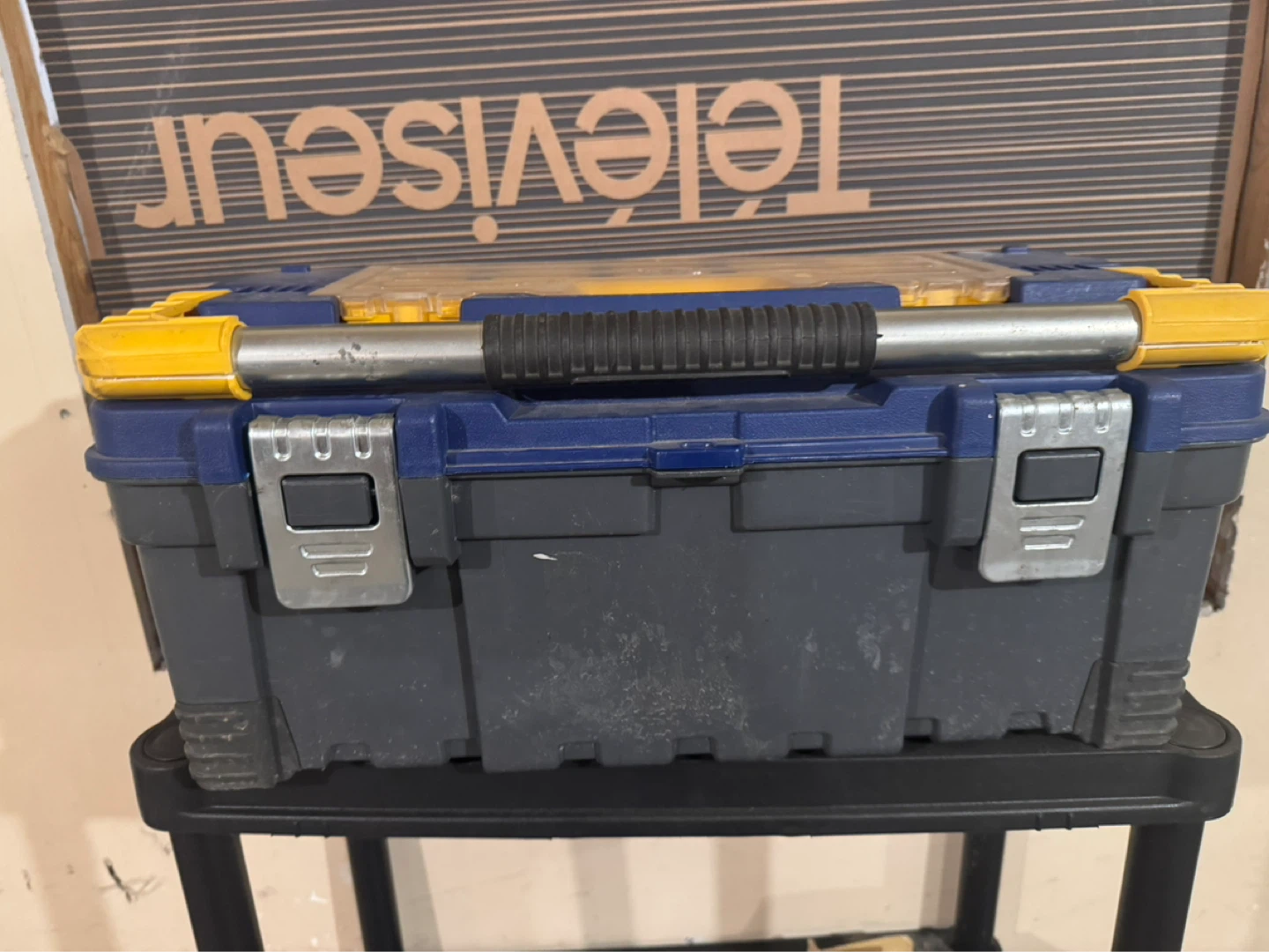 Large Toolbox with Tray and nut / screw holders