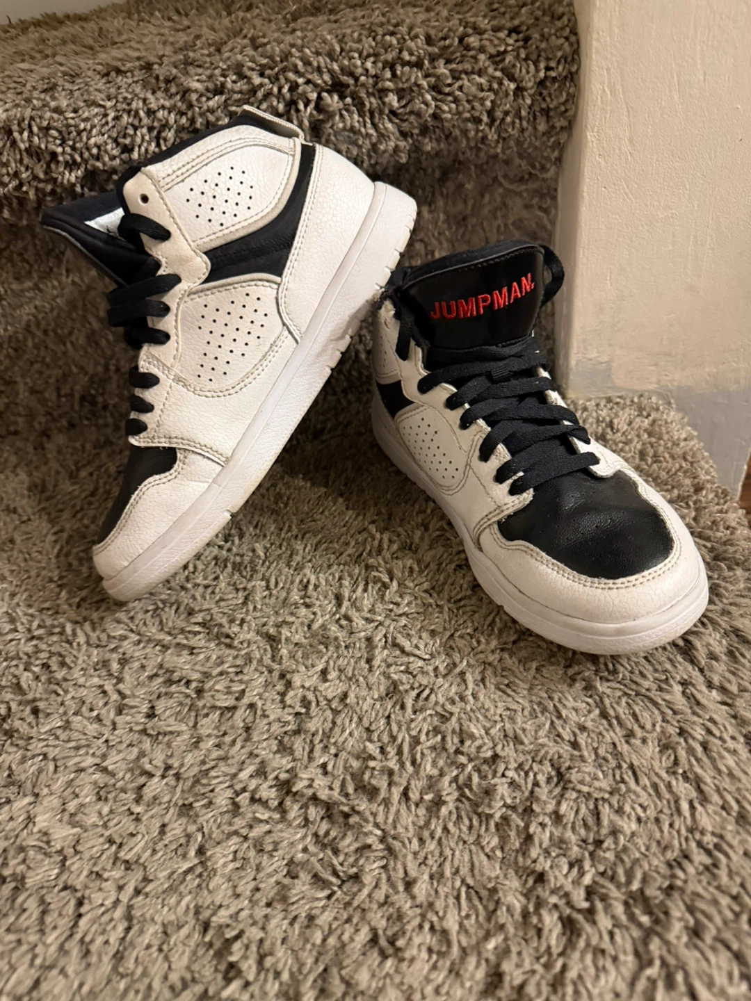 Jordan Jumpman White and Black High-Top Sneakers