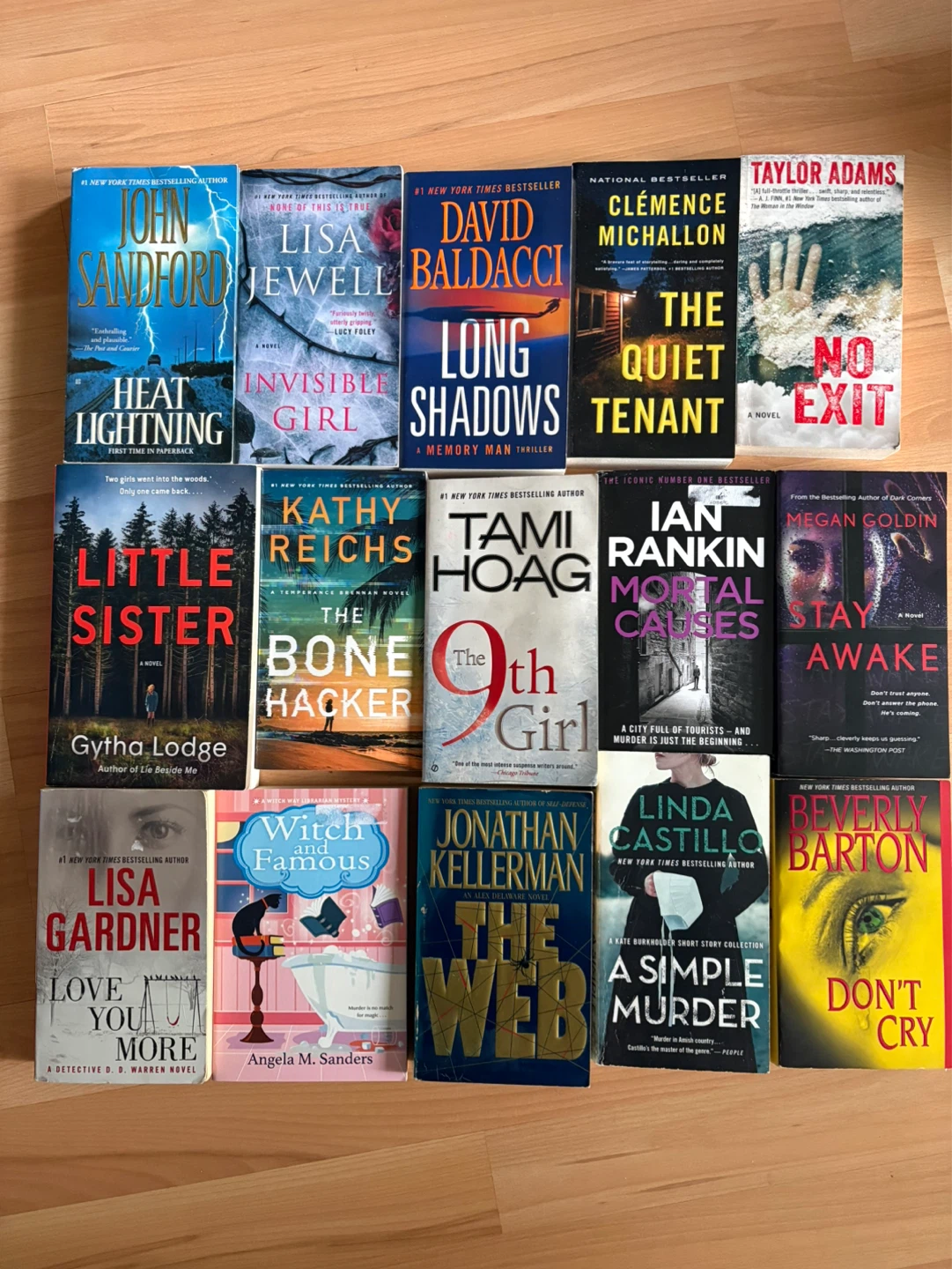 Various Thrillers Paperbacks $4 each or 3 for $10 firm