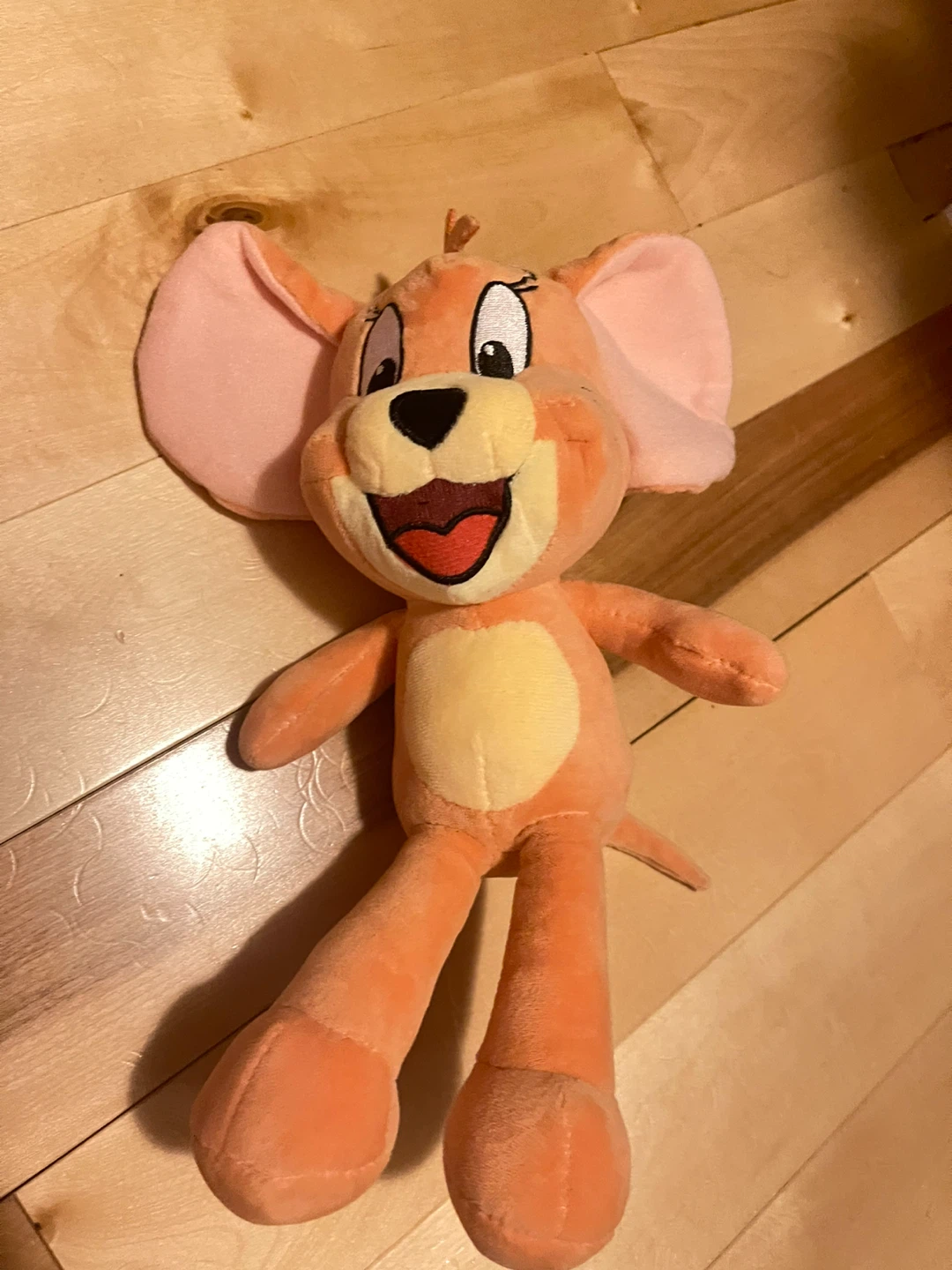 Orange Plush Mouse Toy
