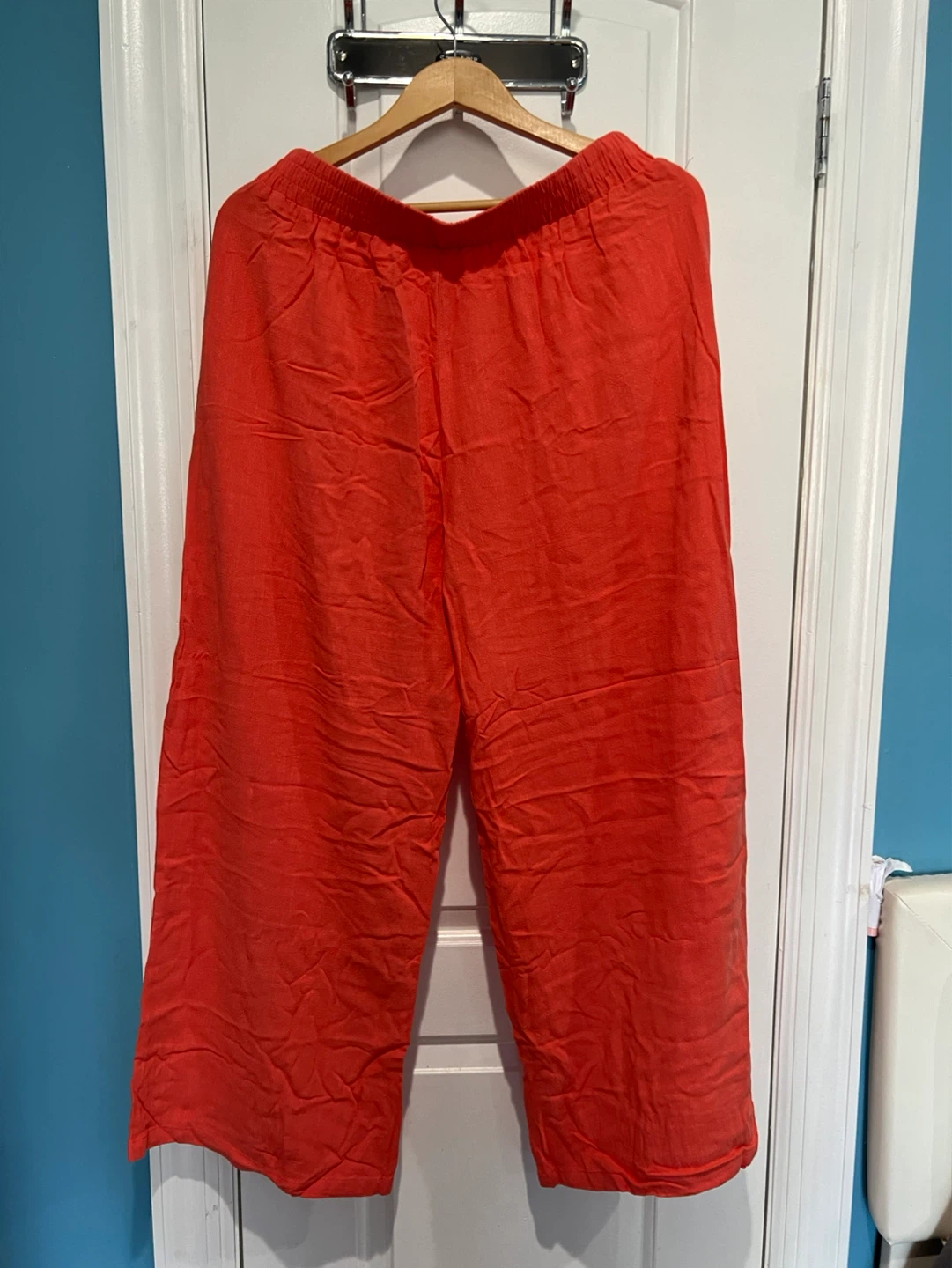 Coral Linen Blend Set - Top & Wide Leg Pants - photo 3