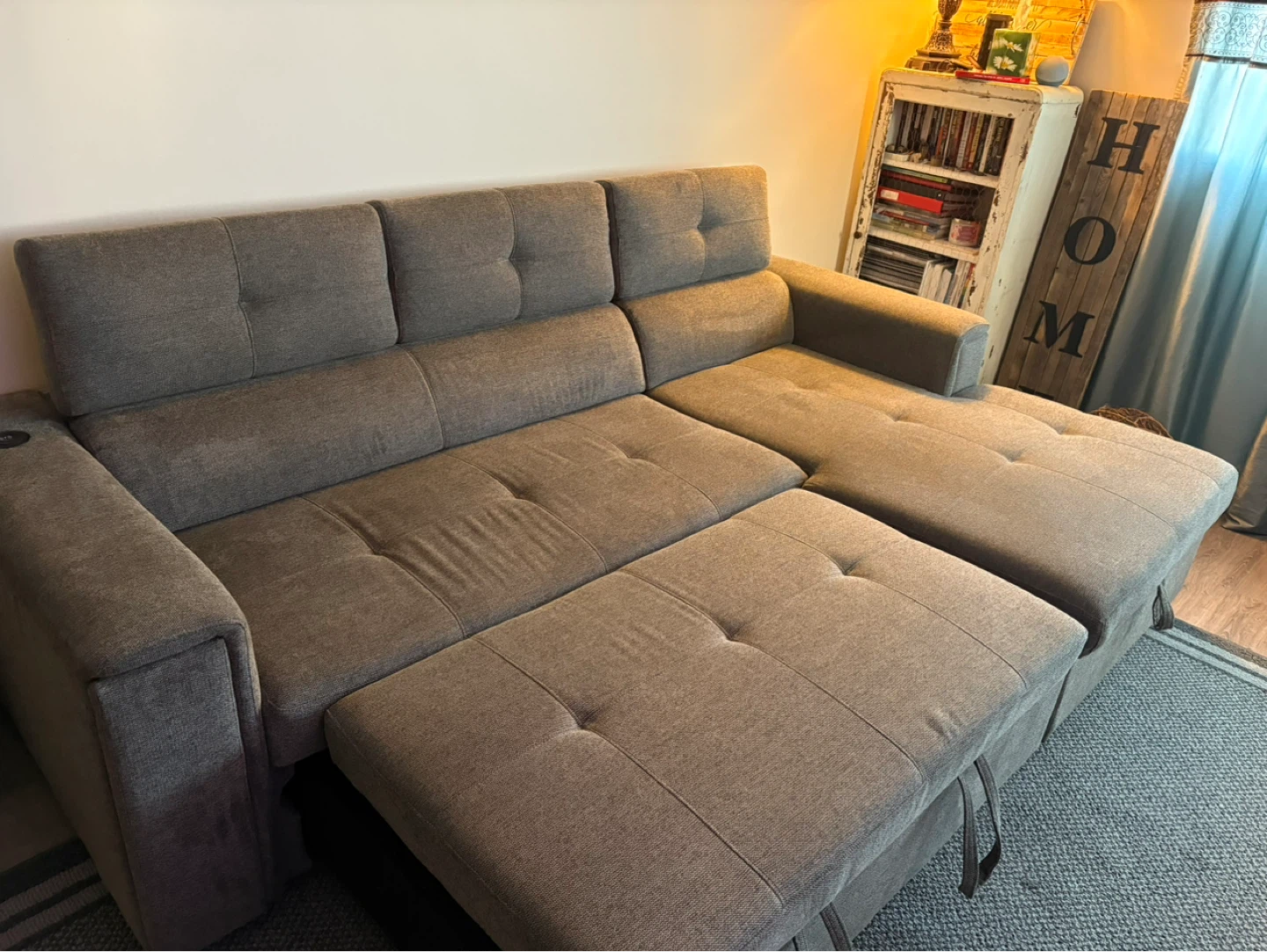 Grey Sectional Sofa with Storage Chaise - photo 3