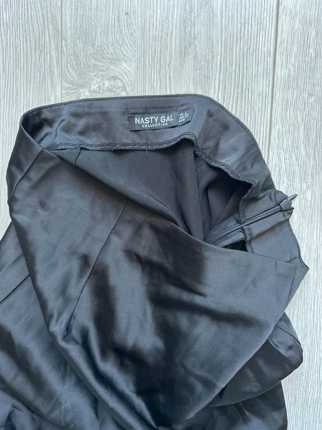Black Satin Midi Skirt - photo 2
