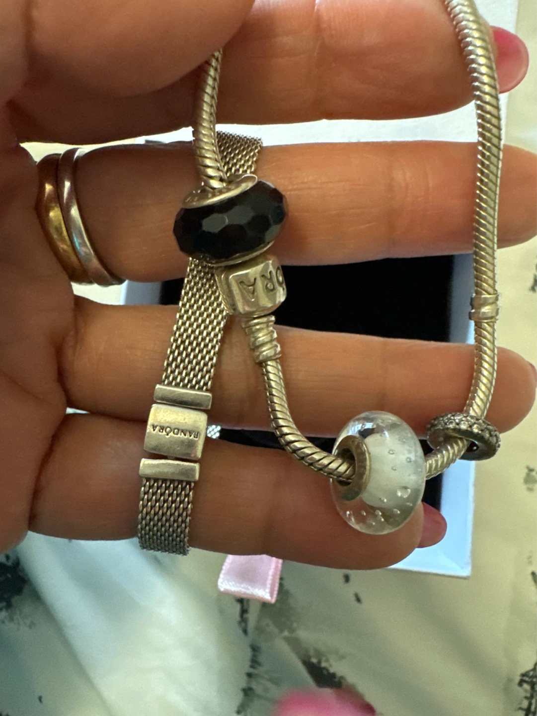 Pandora Sterling Silver Bracelet with Charms - photo 2
