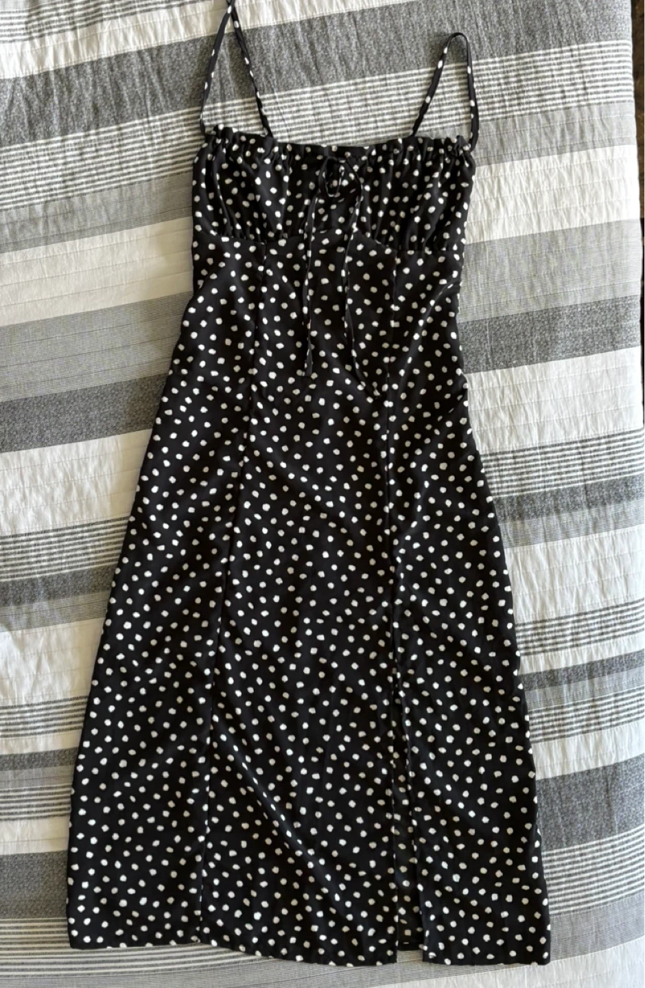 Forever 21 Black Polka Dot Slip Dress