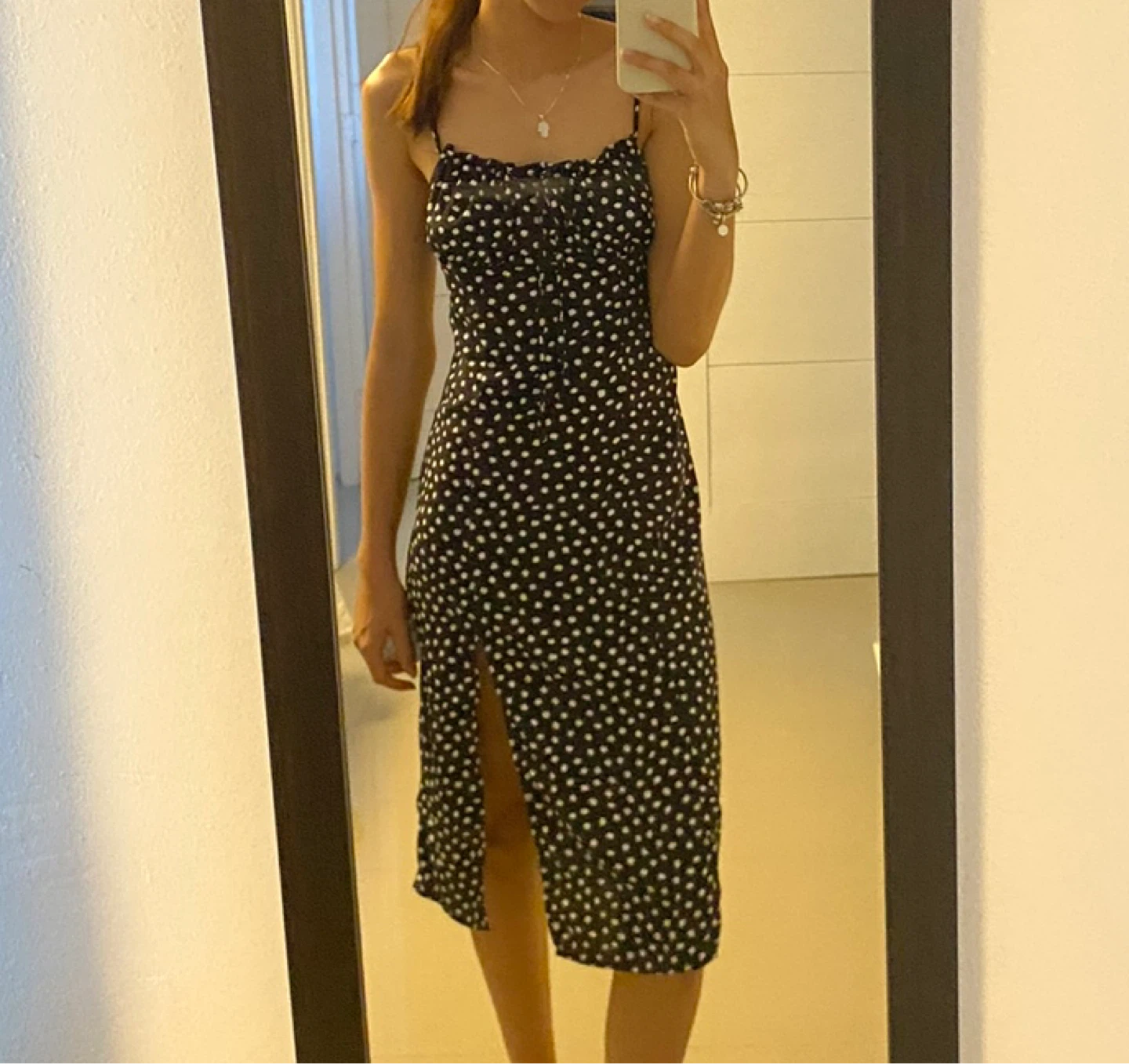 Forever 21 Black Polka Dot Slip Dress - photo 4