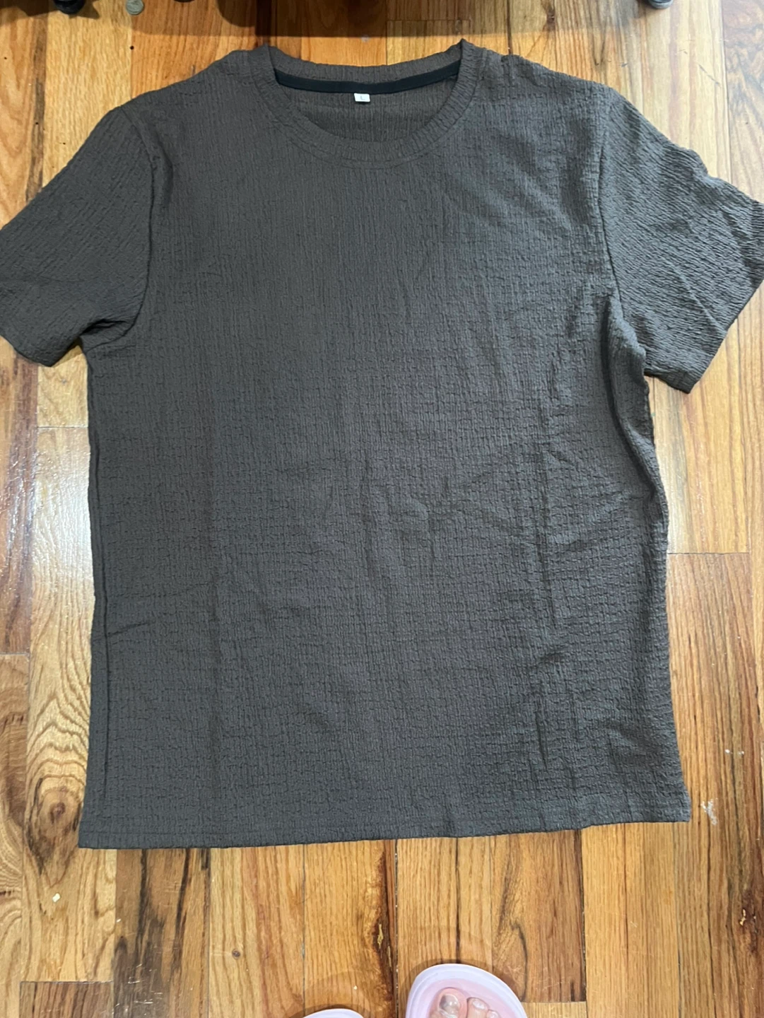 Men's Textured T-Shirt and Shorts Set - Charcoal Grey