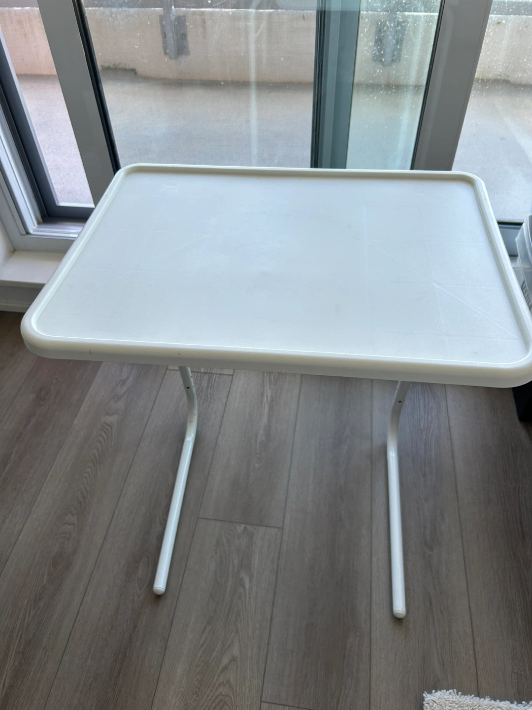 White Adjustable Tray Table - photo 2
