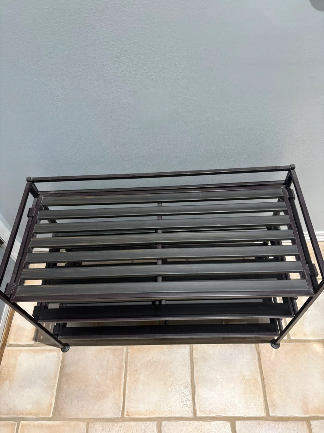 3 Tier Metal Shoe Rack As New