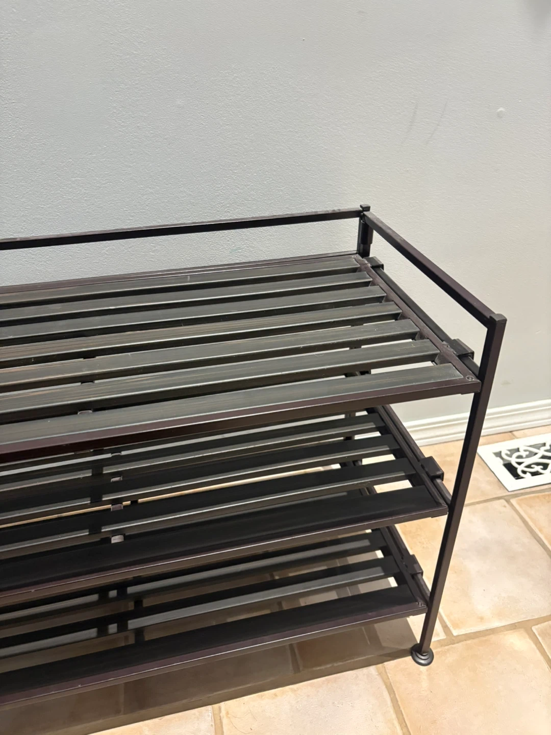 3 Tier Metal Shoe Rack As New - photo 3
