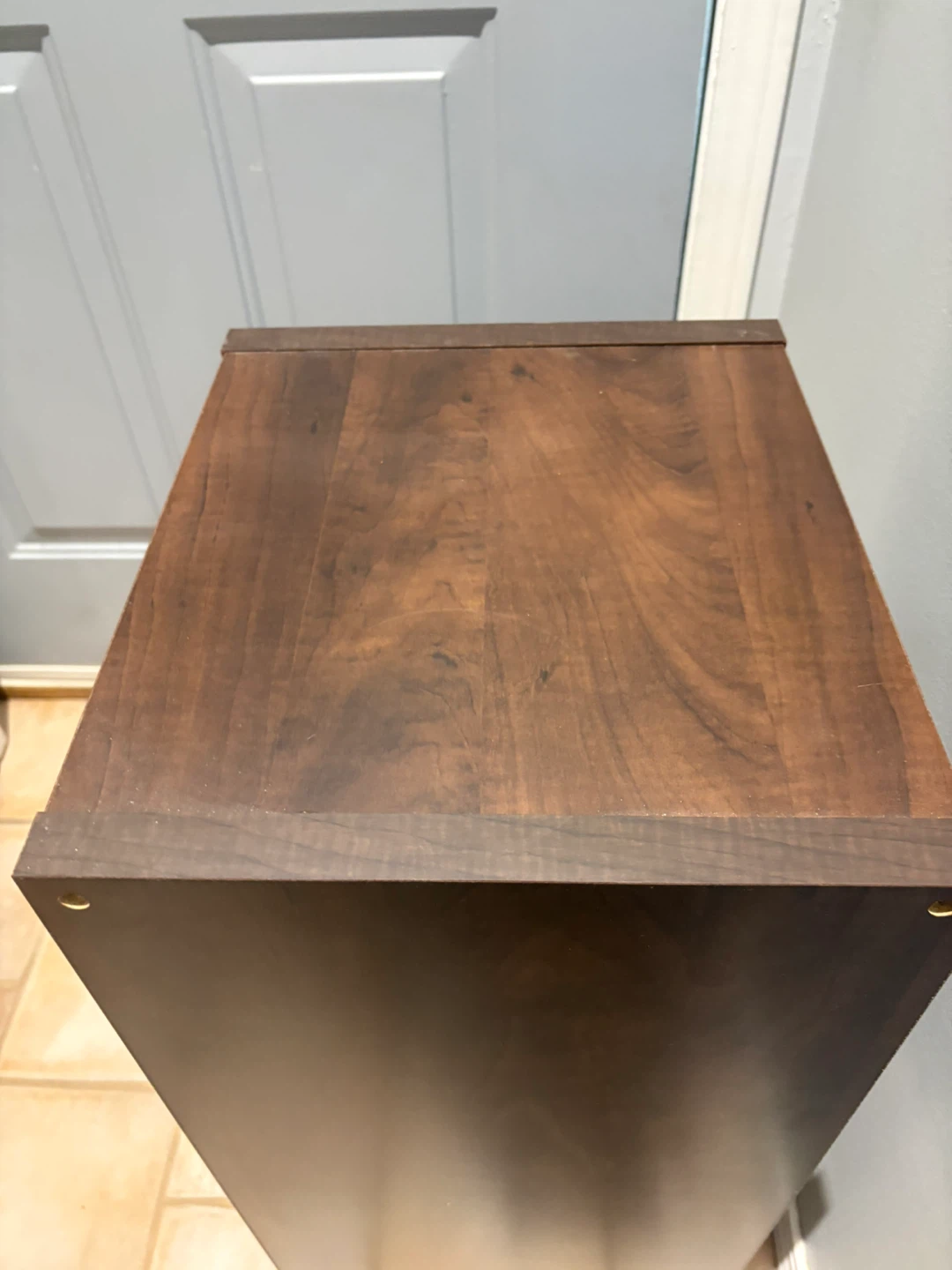 Dark Wood Cube Storage Shelf Unit - photo 3