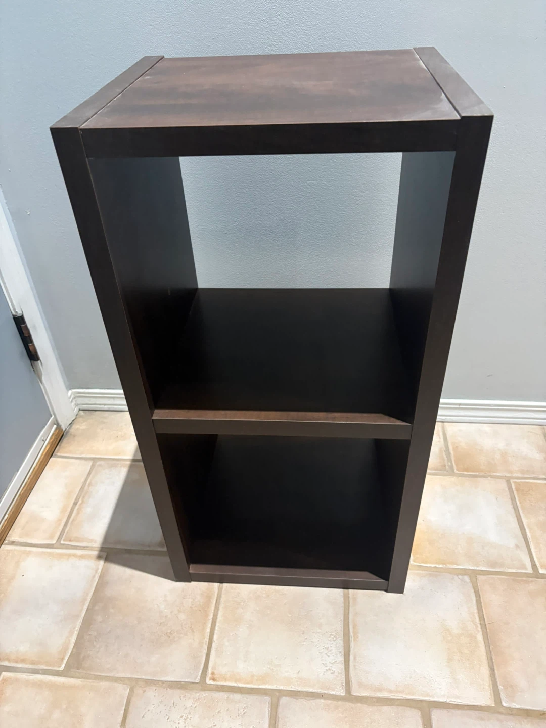 Dark Wood Cube Storage Shelf Unit