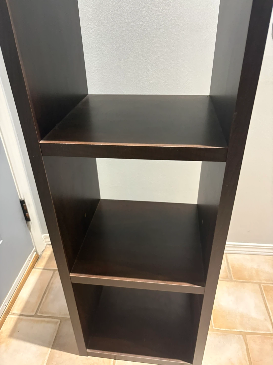 Dark Brown 3-Shelf Cube Storage Unit - photo 2