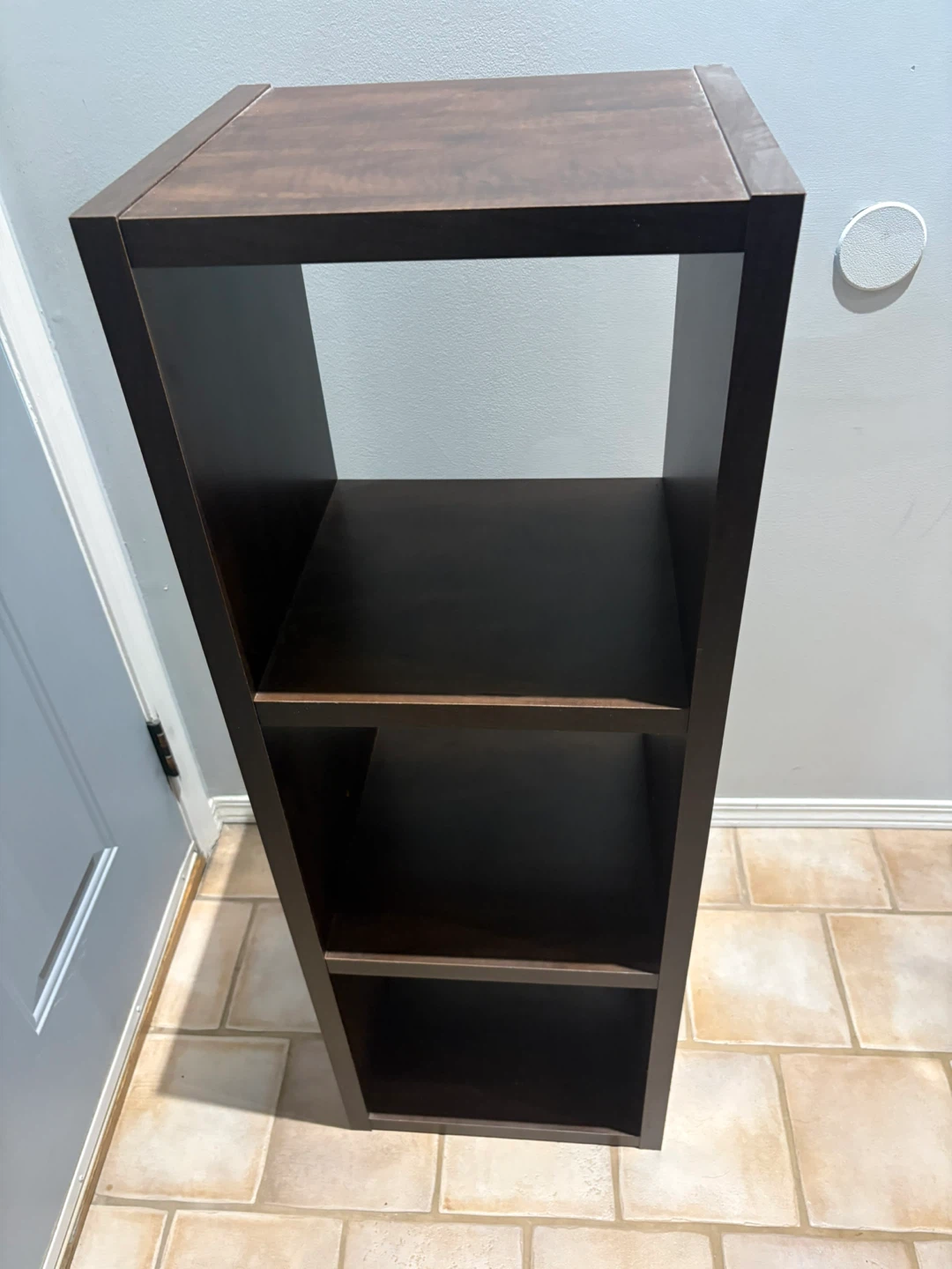 Dark Brown 3-Shelf Cube Storage Unit