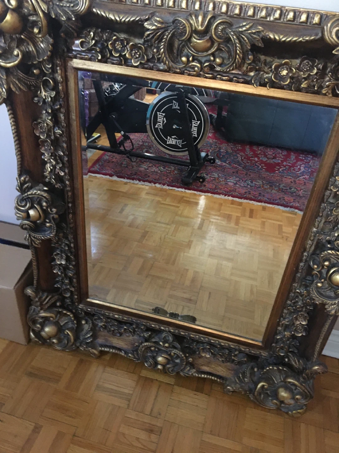 Ornate Gold and Wood Framed Mirror - photo 2
