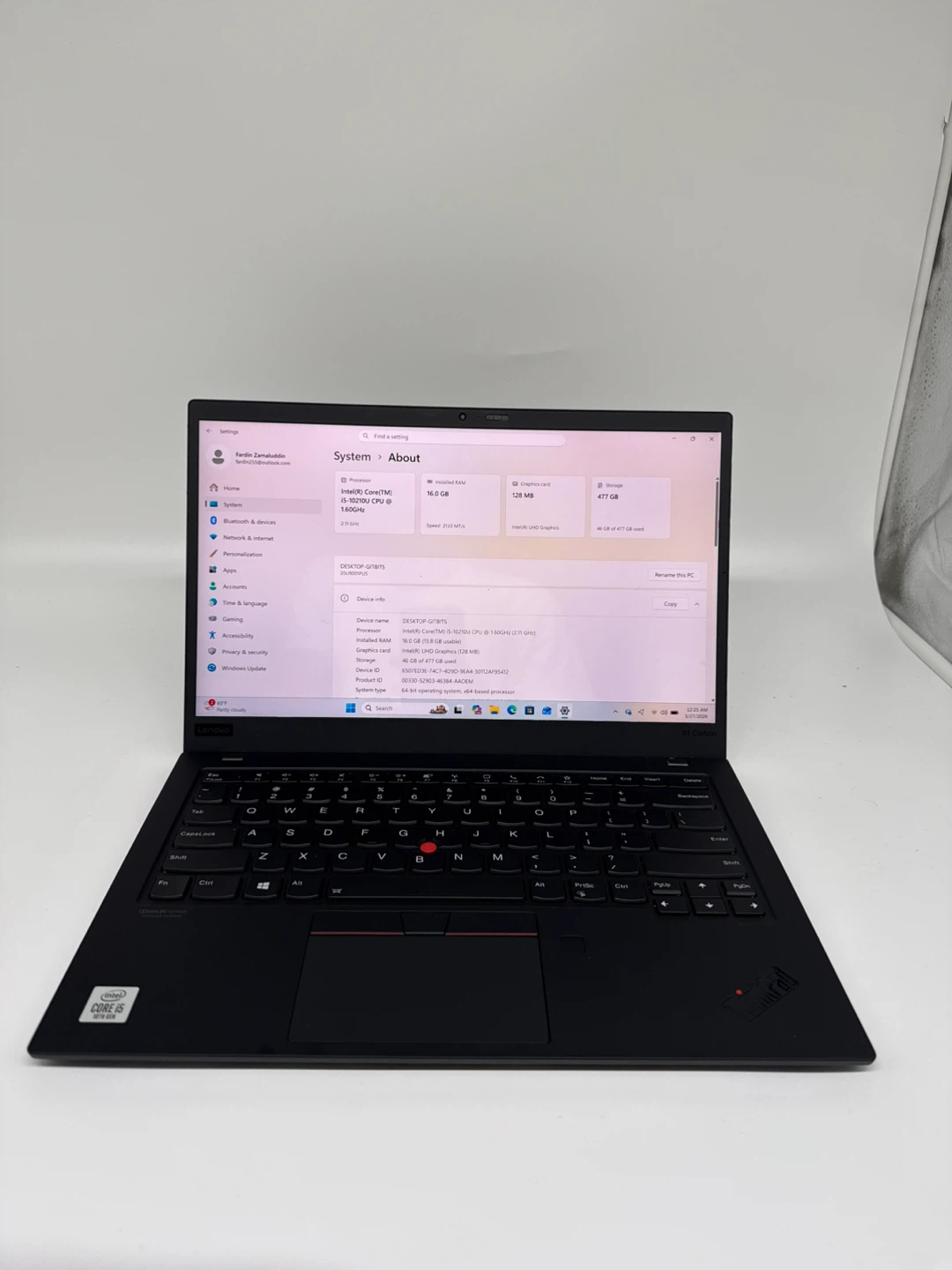 Lenovo X1 Carbon Gen 8 Core i5-10th Gen 16GB 512GB SSD