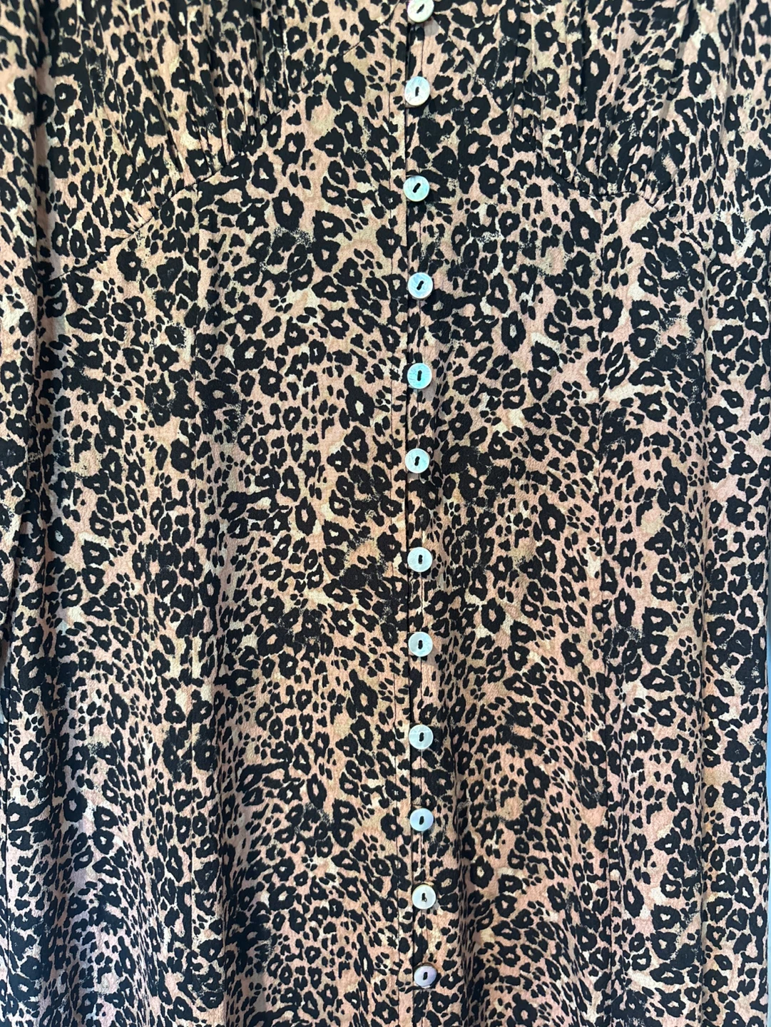 Wilfred Leopard Print Button-Up Midi Dress - photo 2