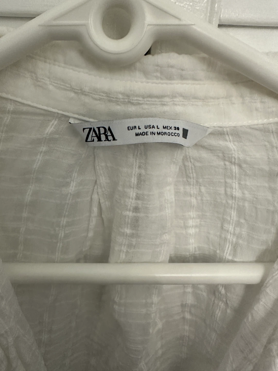 ZARA White Textured Button-Up Shirt - photo 2