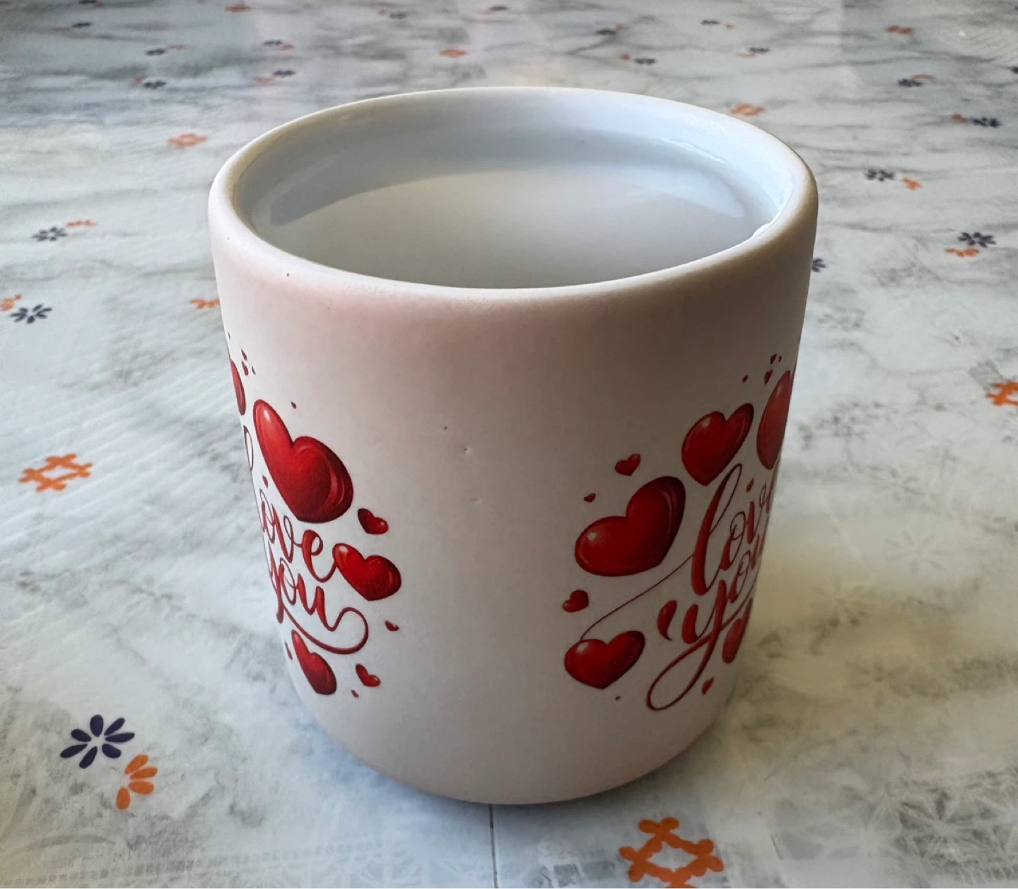 Magic Color Changing Heart Mug – Love You Design