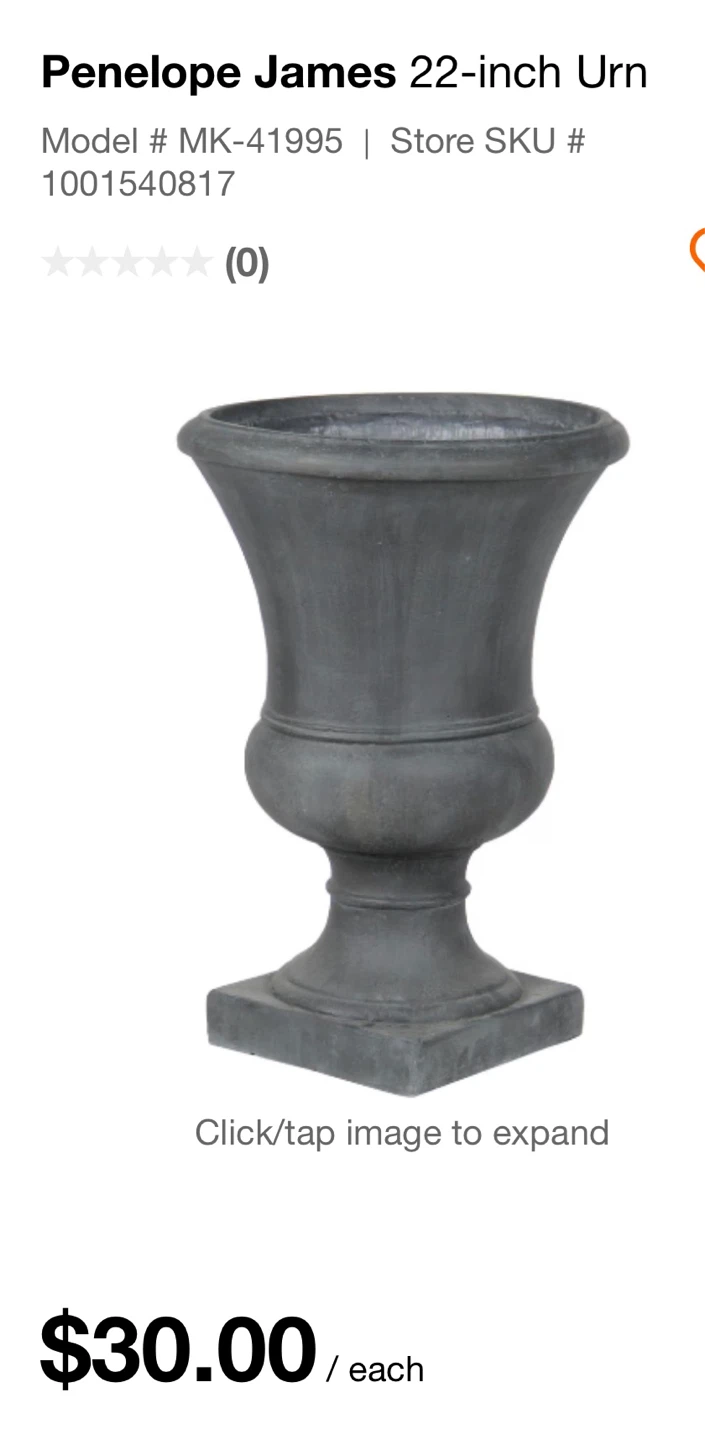 Two 22“ Urn Planters - photo 2