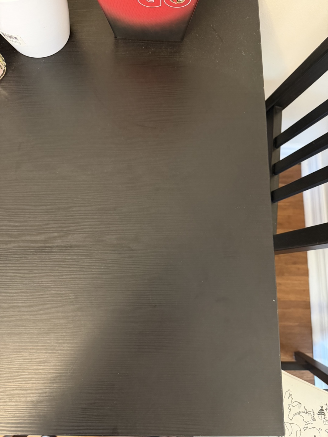 Black Dining Table Set with Four Chairs