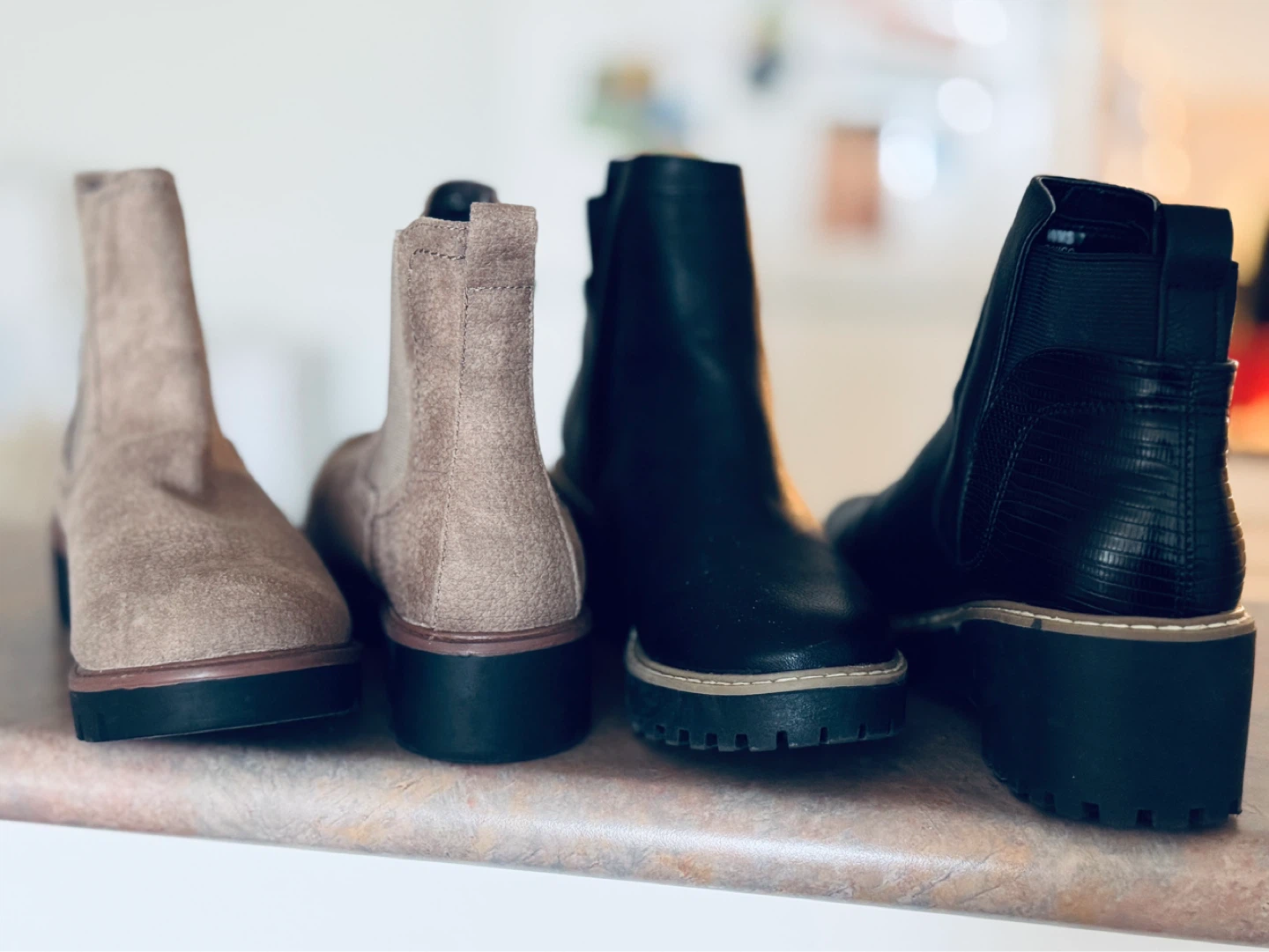 Women's Ankle Boots - Beige and Black - photo 2