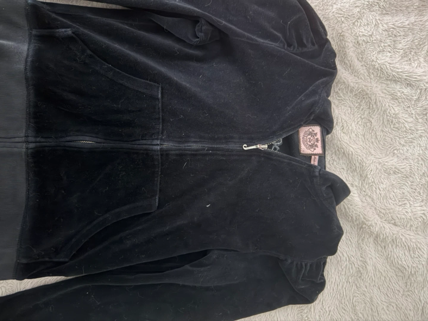 Juicy Couture Black Velour Hoodie - photo 2