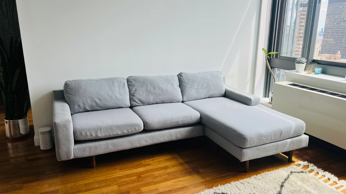 West elm Light Grey Sofa Pick up only in Herald Square area