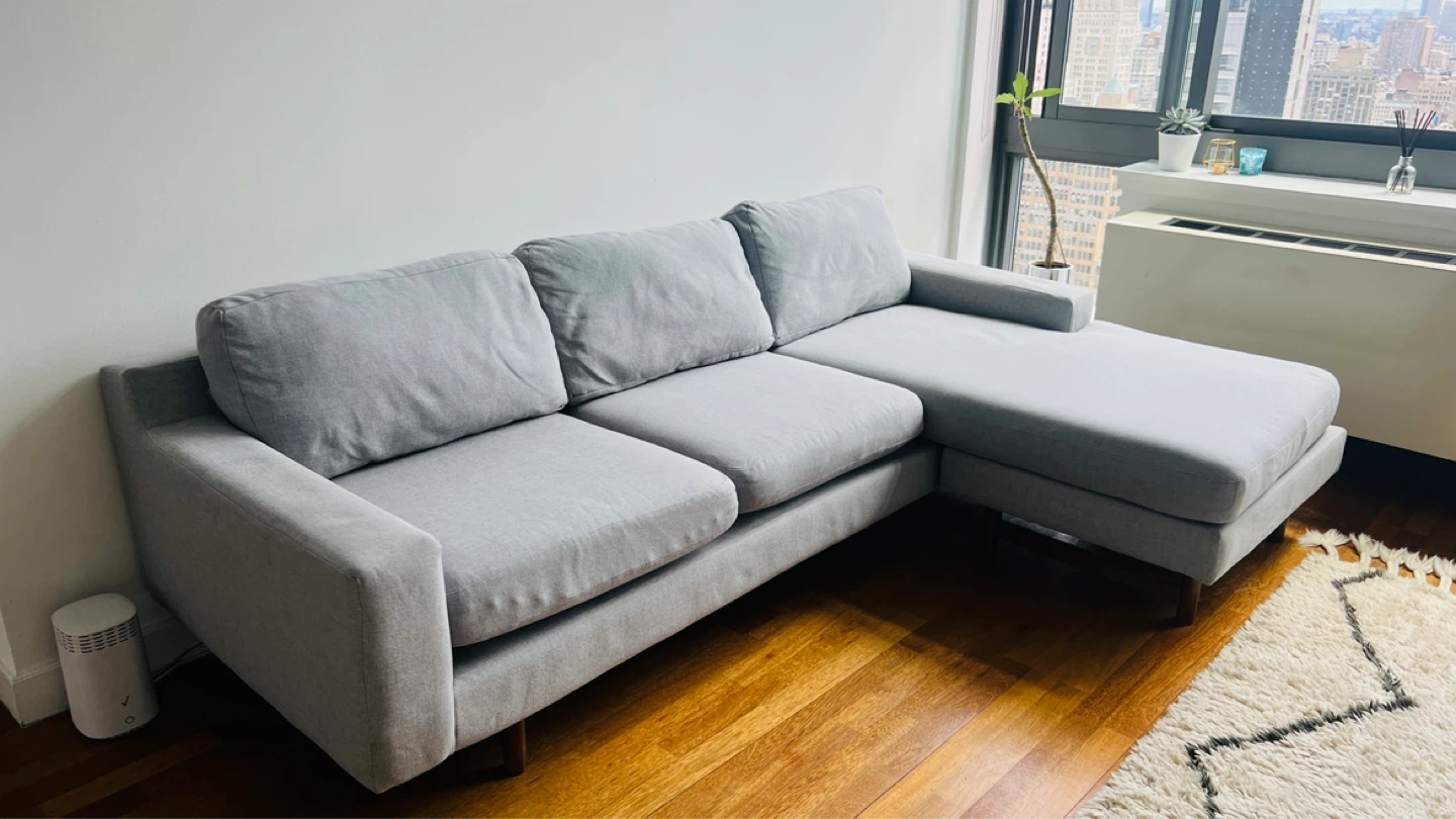 West elm Light Grey Sofa Pick up only in Herald Square area - photo 2