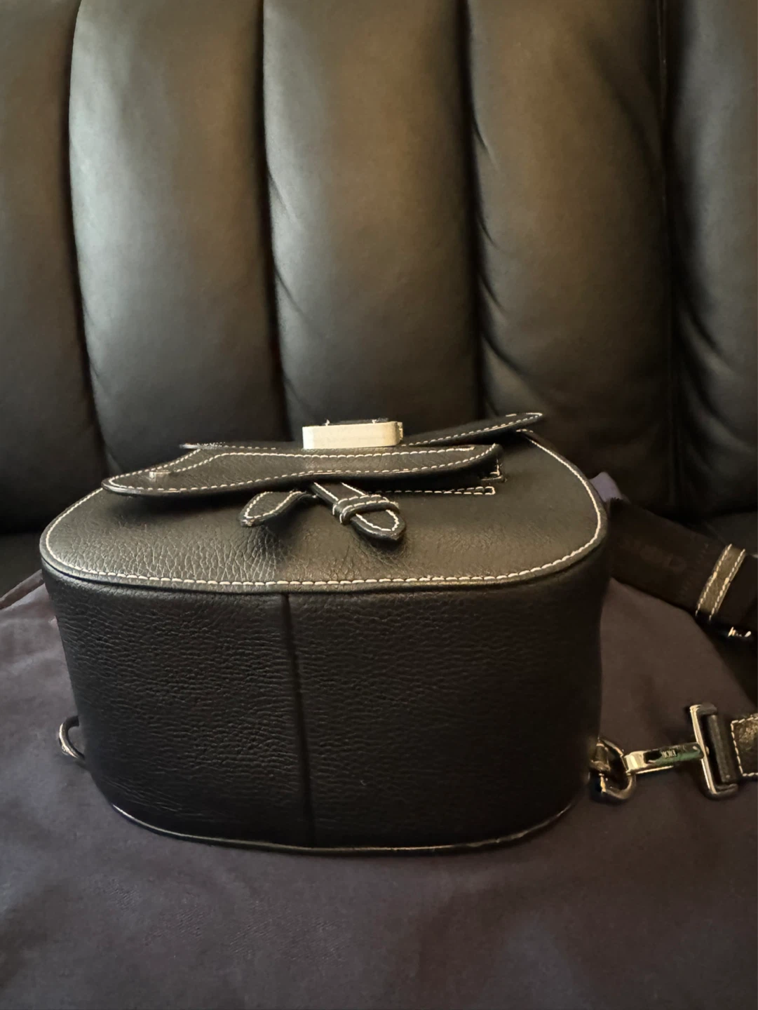 Christian Dior Black Leather Saddle Bag - photo 3
