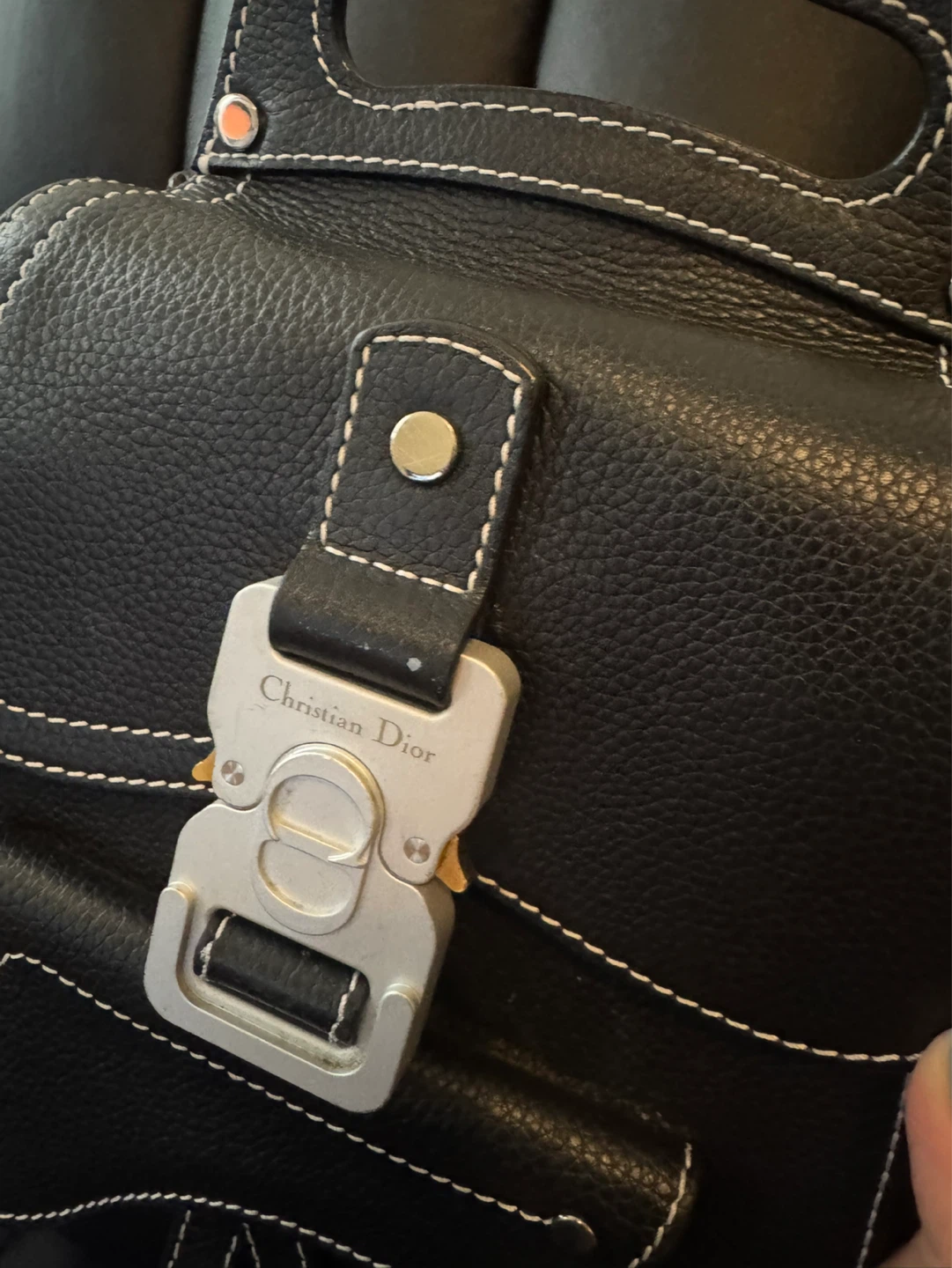 Christian Dior Black Leather Saddle Bag - photo 2