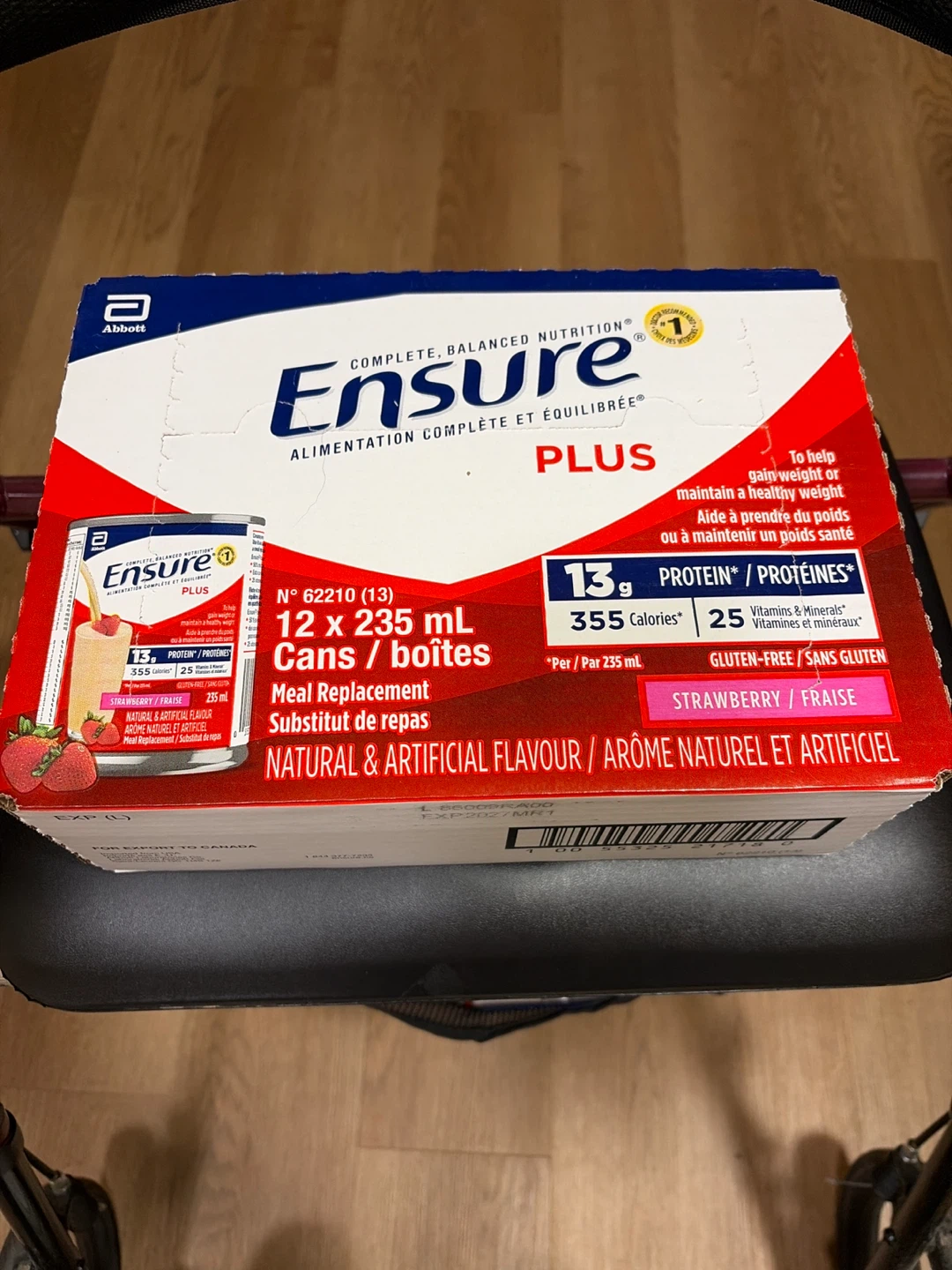 Ensure Plus Strawberry Meal Replacement Drinks 12 x 235 mL