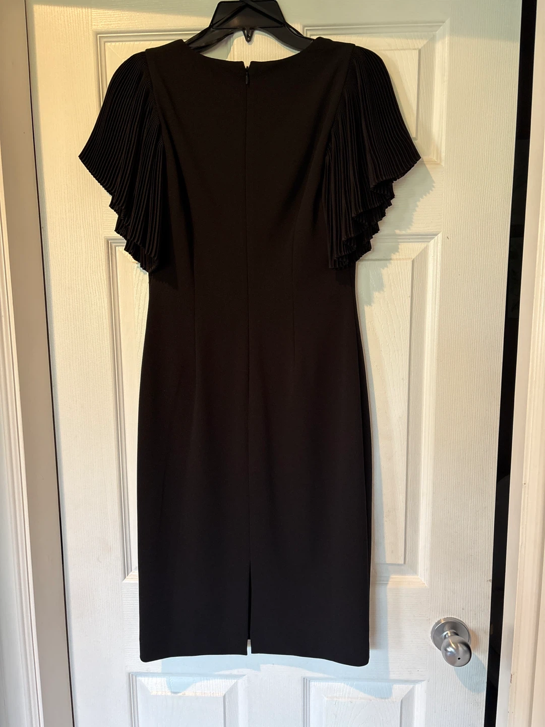 Eliza J Black Dress with Pleated Sleeves - photo 4