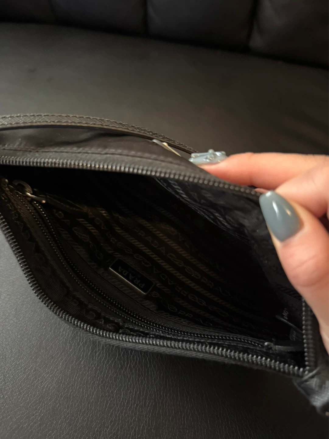 Prada Black Nylon Pouch Bag - photo 3
