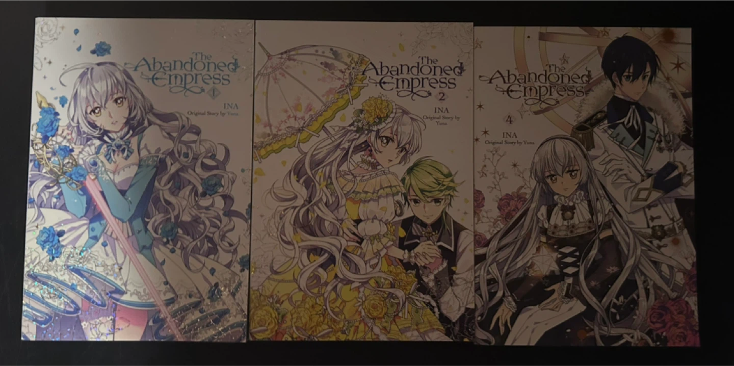 The Abandoned Empress Manga Volumes 1, 2, & 4