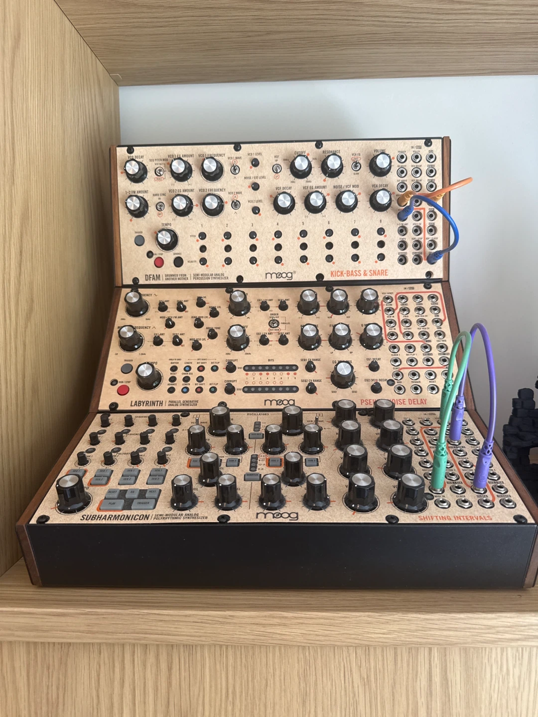 Moog DFAM, Subharmonicon, and labyrinth Synthesizer Set