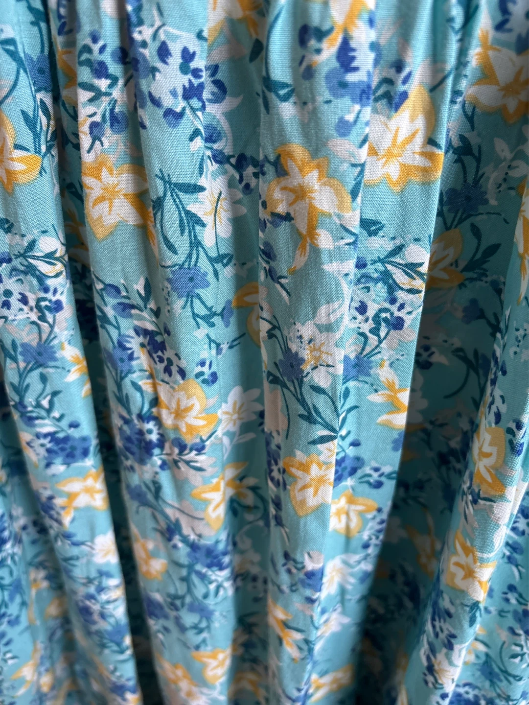 Blue Floral Puff Sleeve Smocked Maxi Dress - photo 2