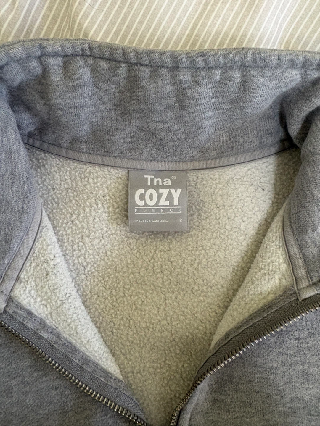 Tna Cozy Fleece Quarter Zip Sweatshirt - photo 2