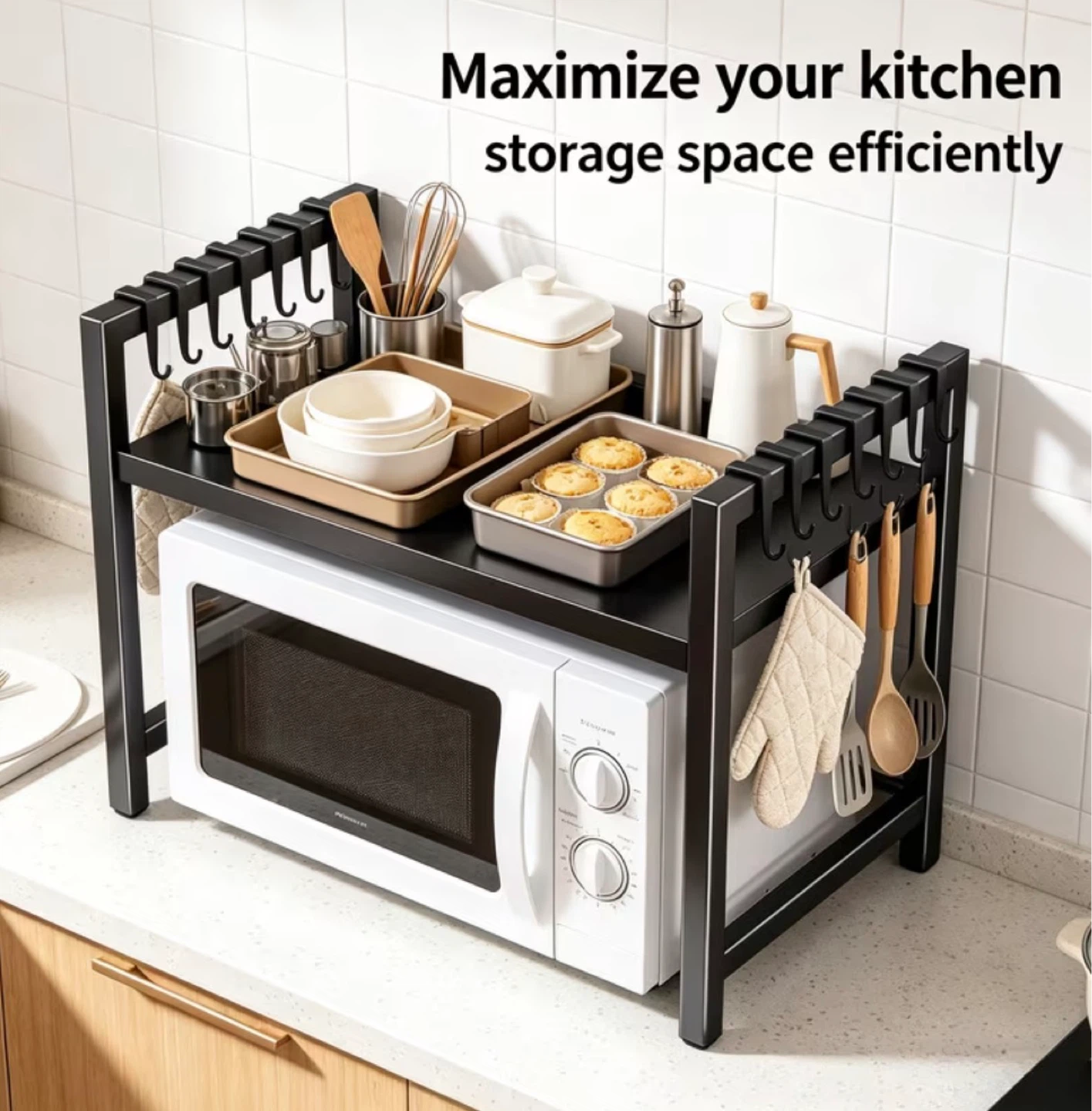 Adjustable Kitchen Microwave Shelf (BRAND NEW IN BOX) - photo 3