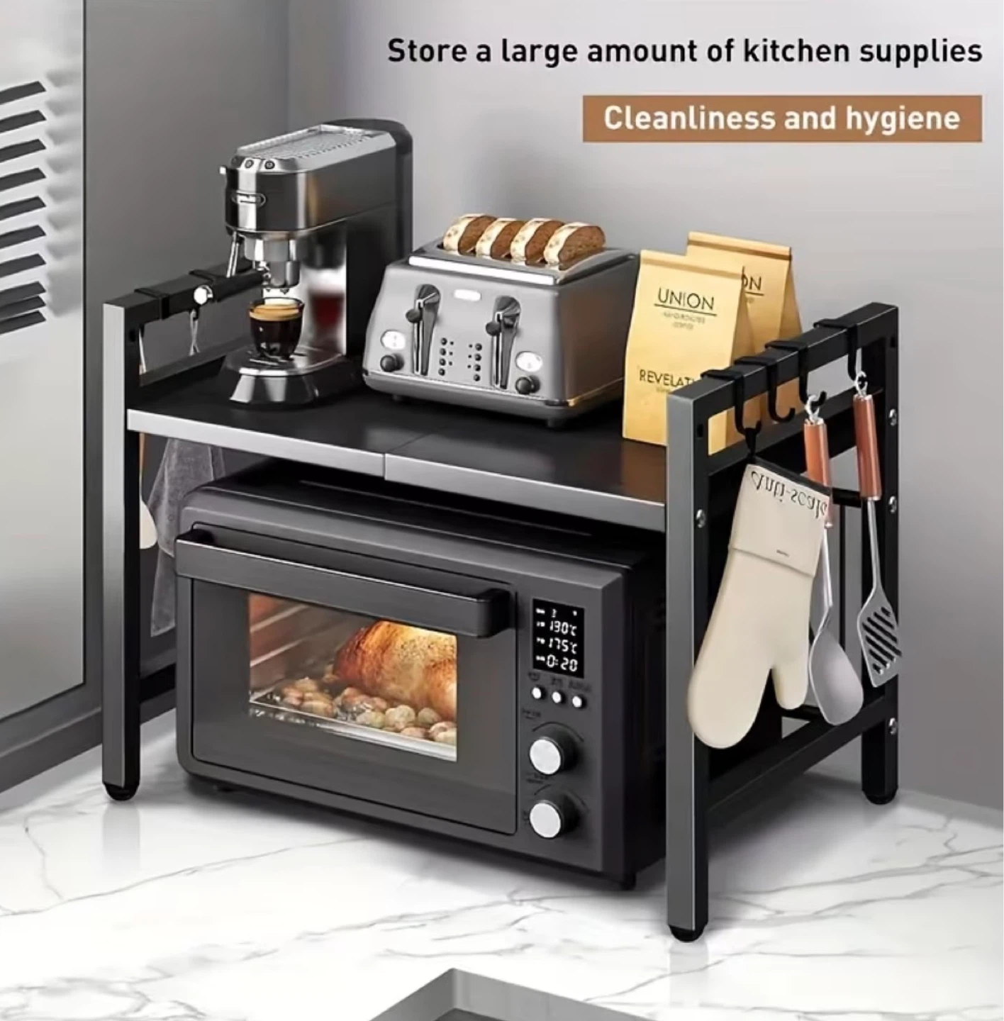 Adjustable Kitchen Microwave Shelf (BRAND NEW IN BOX)