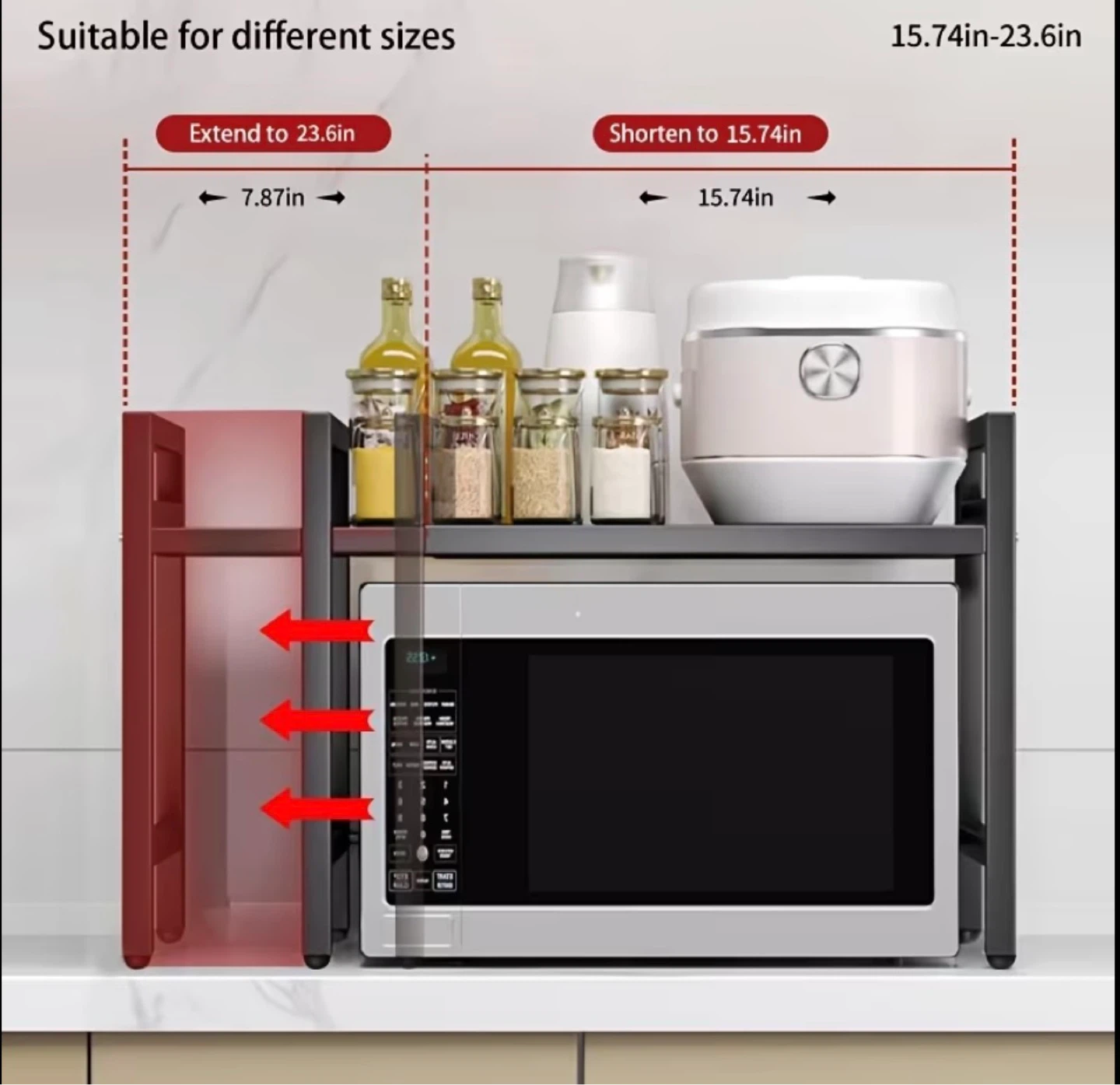 Adjustable Kitchen Microwave Shelf (BRAND NEW IN BOX) - photo 5