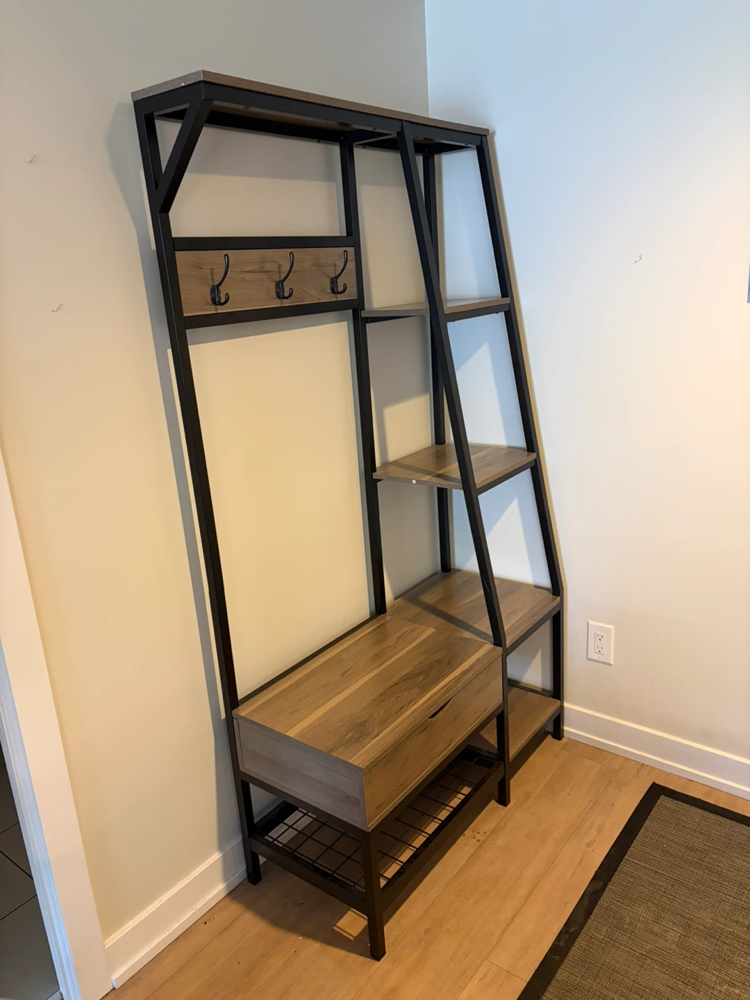 Hall Tree with Bench and Storage - photo 2