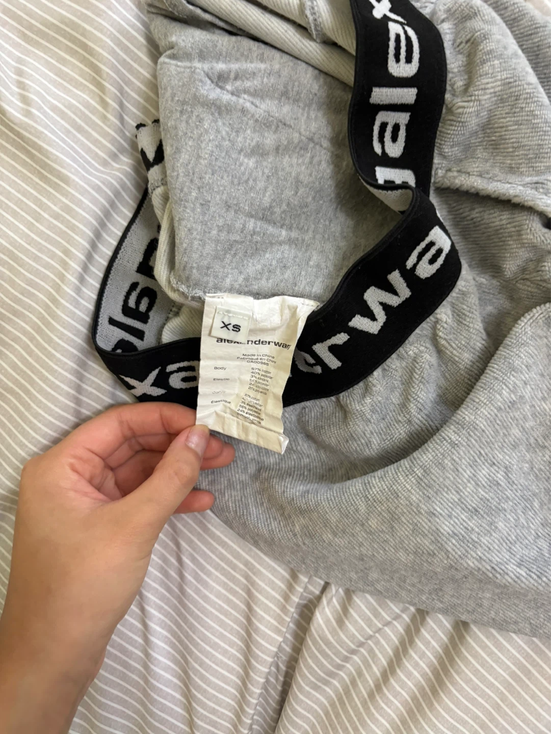 Alexander Wang Grey Ribbed Shorts XS - photo 3
