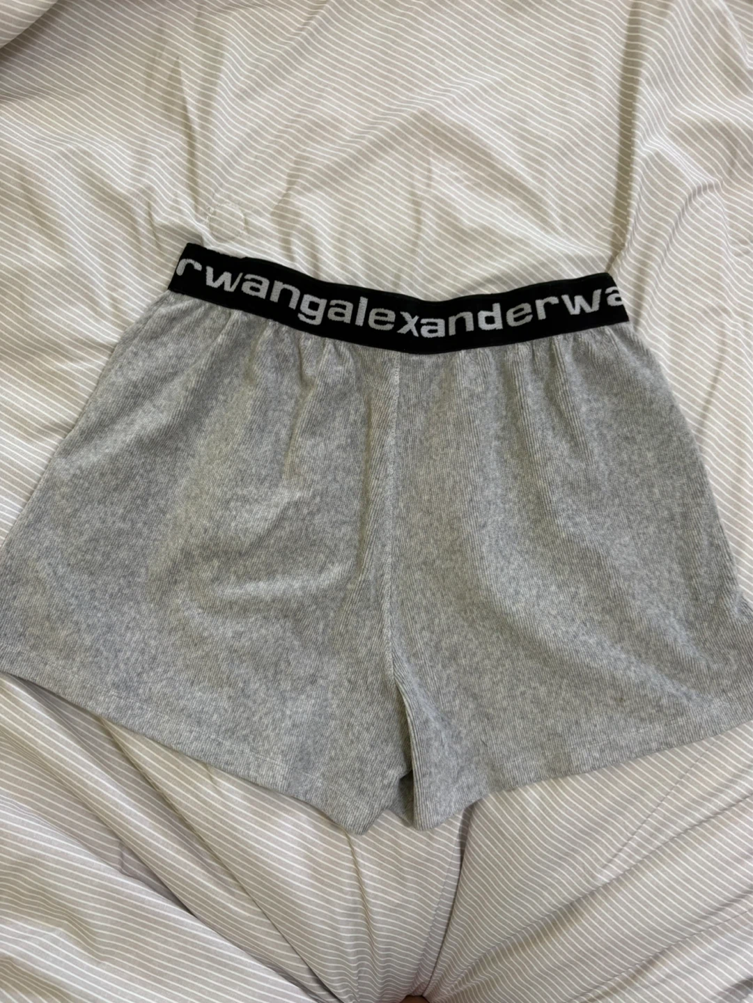 Alexander Wang Grey Ribbed Shorts XS - photo 4